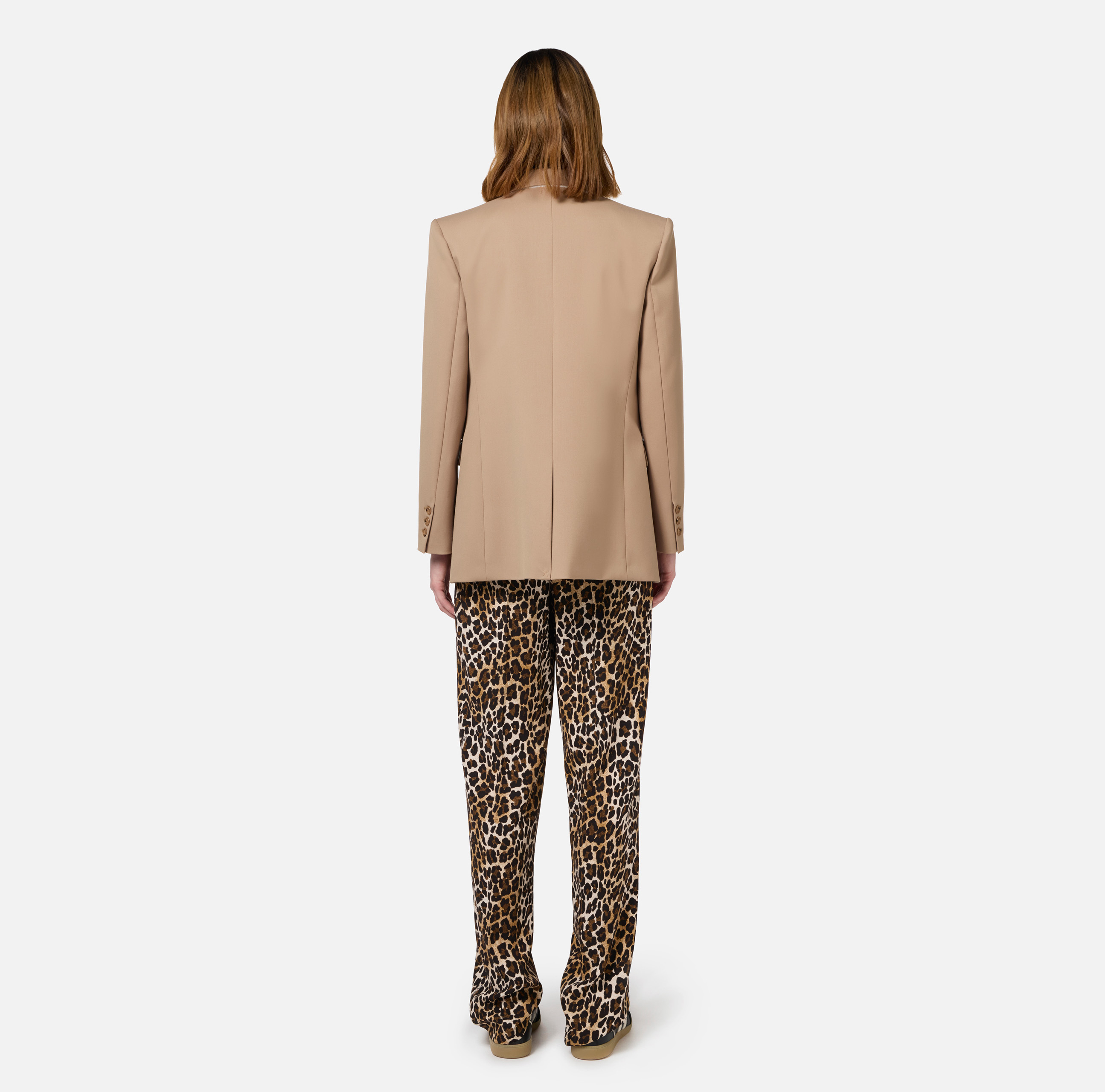 Двубортный пиджак из летней шерсти - Elisabetta Franchi