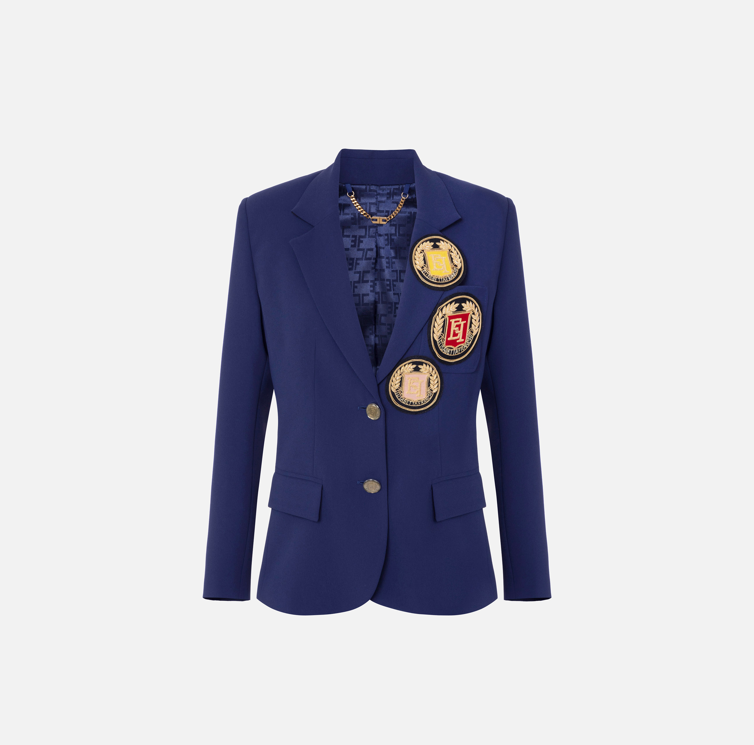 Crêpe jacket with patch - ABBIGLIAMENTO - Elisabetta Franchi