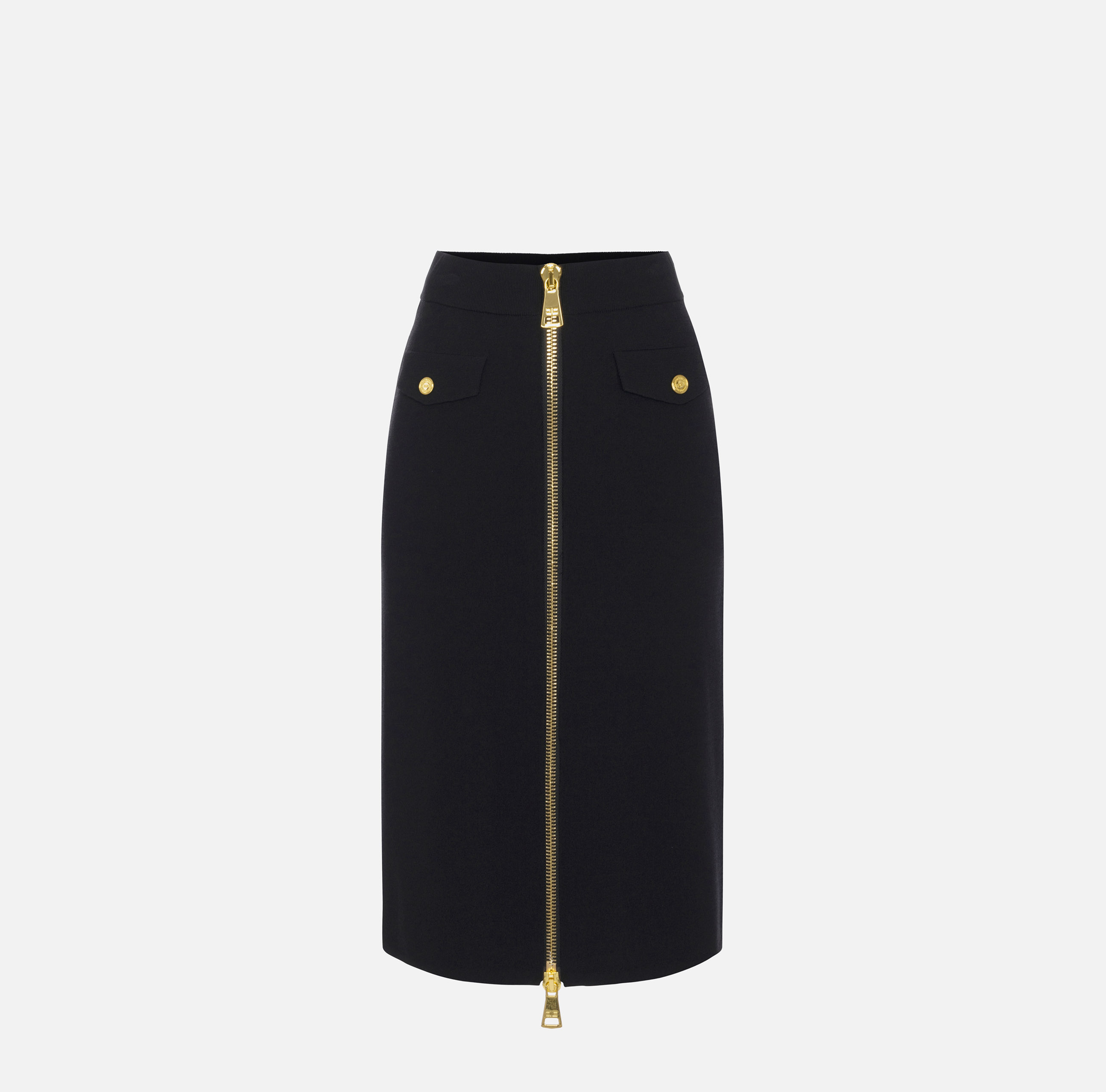 Viscose midi skirt with zip - Elisabetta Franchi