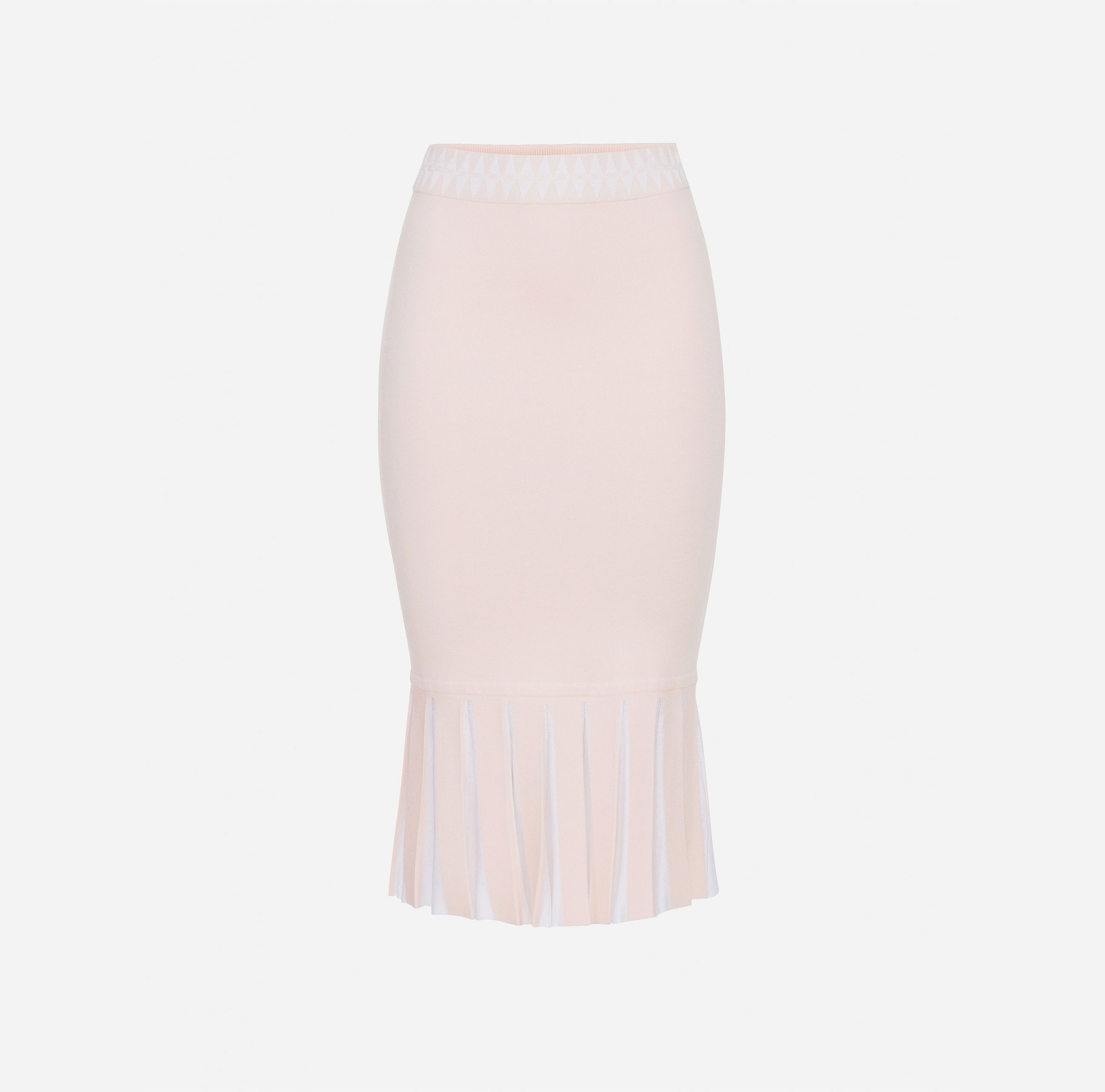 Two-tone pleated calf-length skirt - Elisabetta Franchi