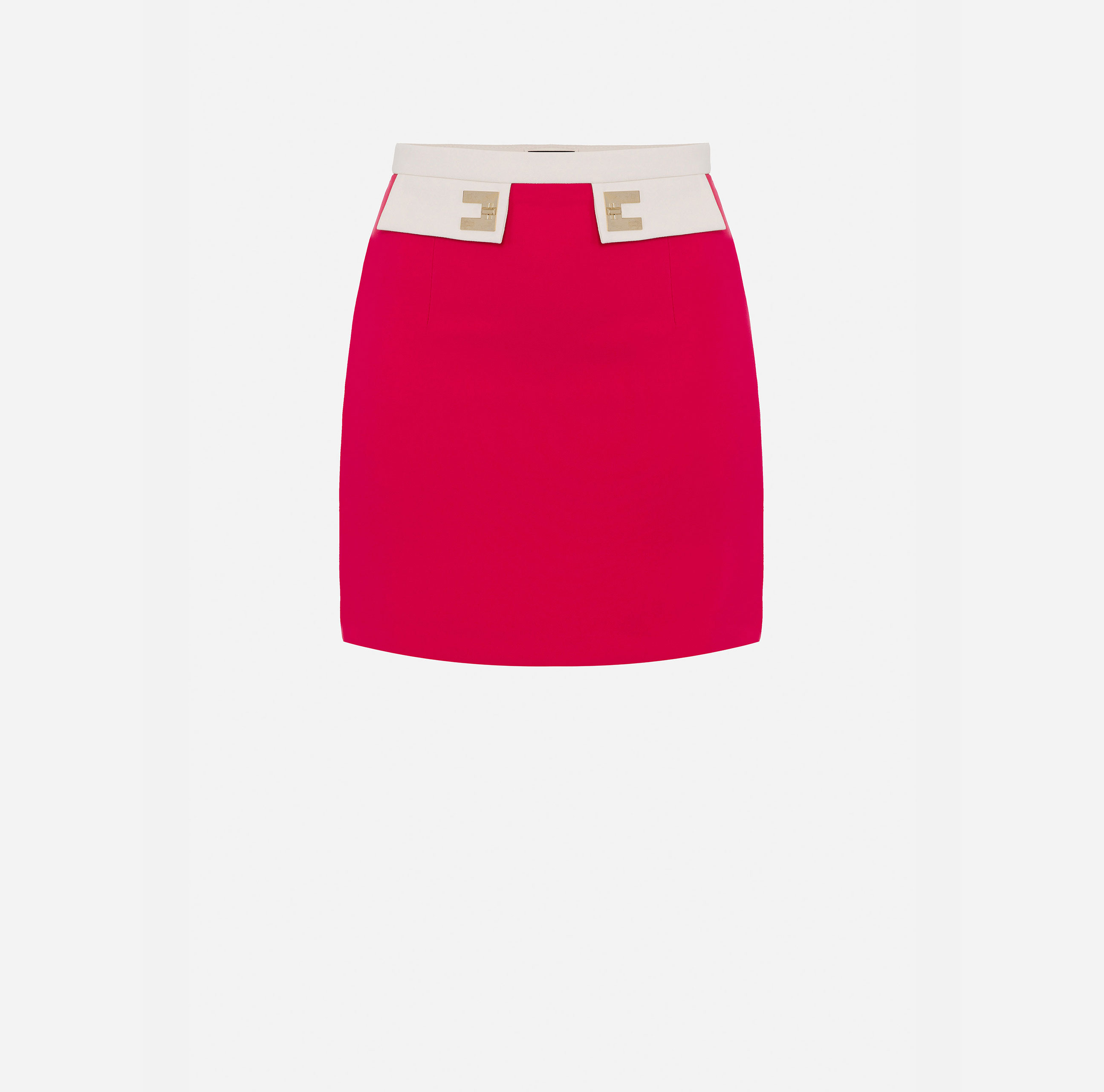 Miniskirt in stretch double layer crêpe - ABBIGLIAMENTO - Elisabetta Franchi