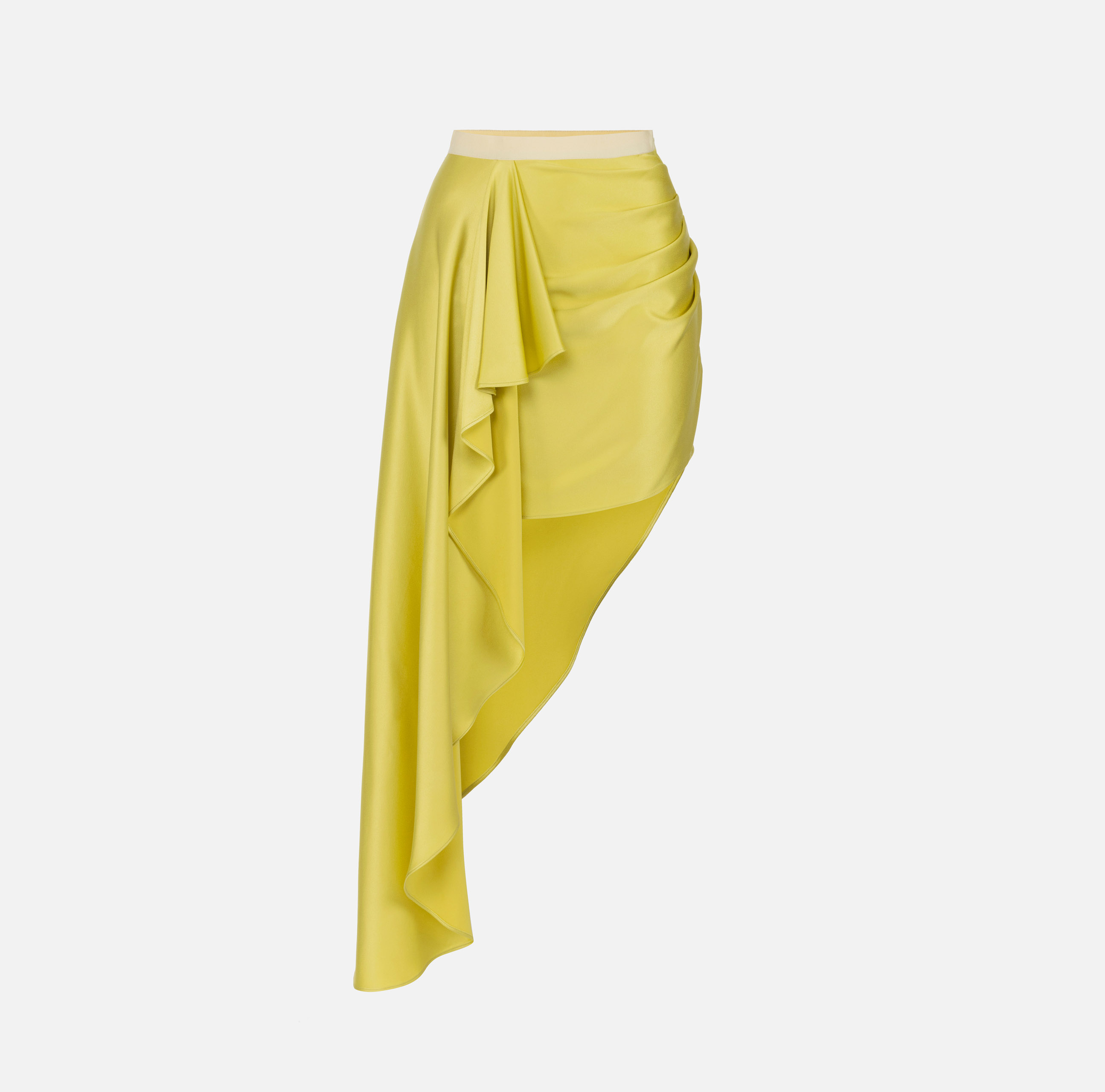 Miniskirt in crêpe fabric with draping - Elisabetta Franchi