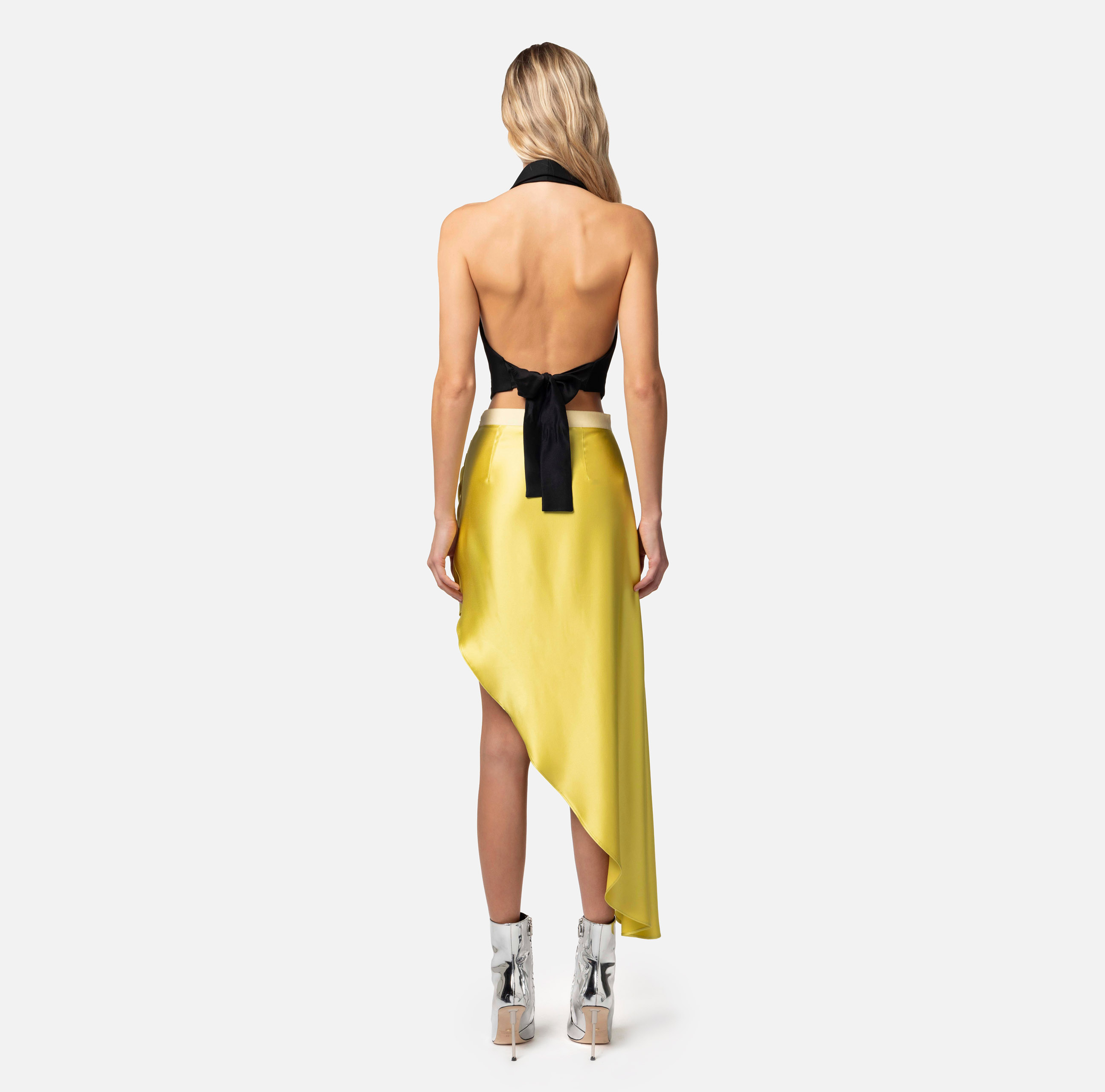 Minifalda de crepé con drapeado - Elisabetta Franchi