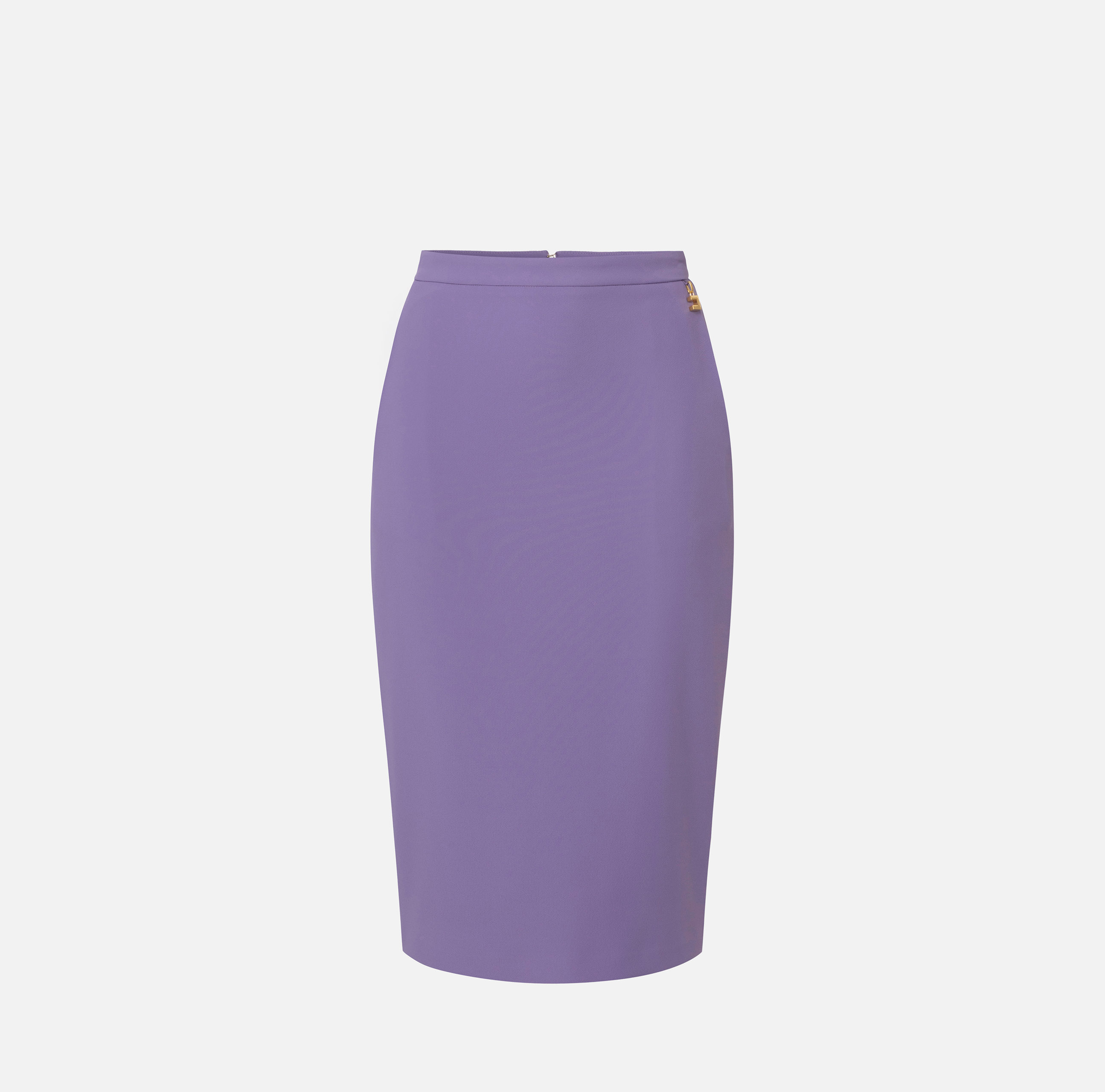 Midi skirt in stretch crêpe fabric with charms - ABBIGLIAMENTO - Elisabetta Franchi