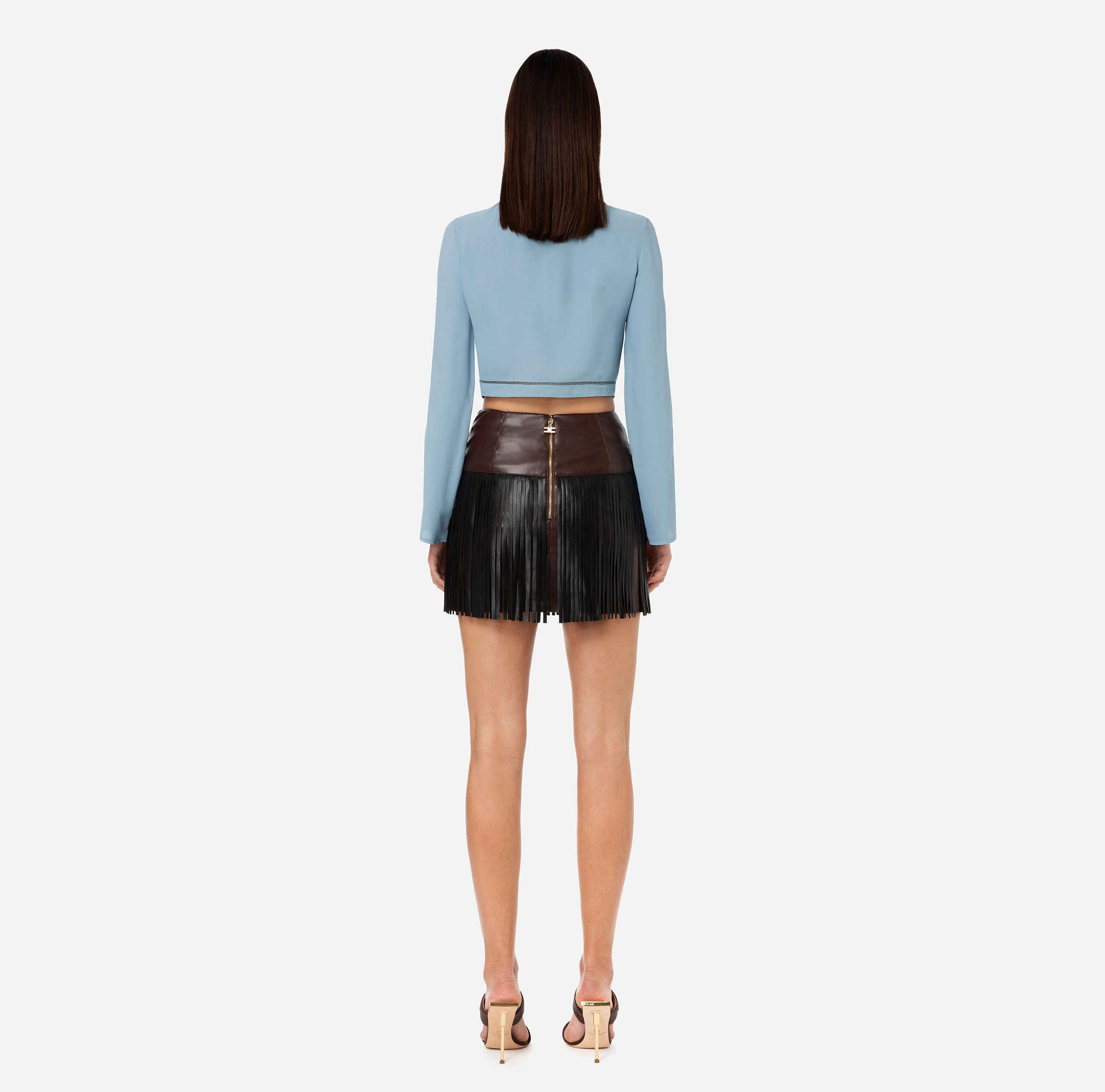 Embroidered skirt with fringes - Elisabetta Franchi