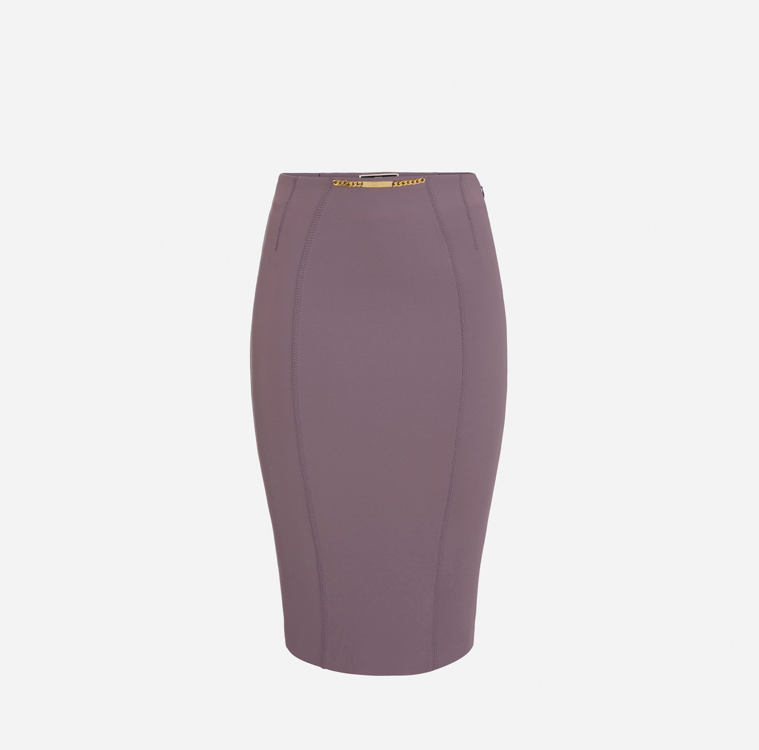 Calf-length skirt in crêpe fabric - Elisabetta Franchi