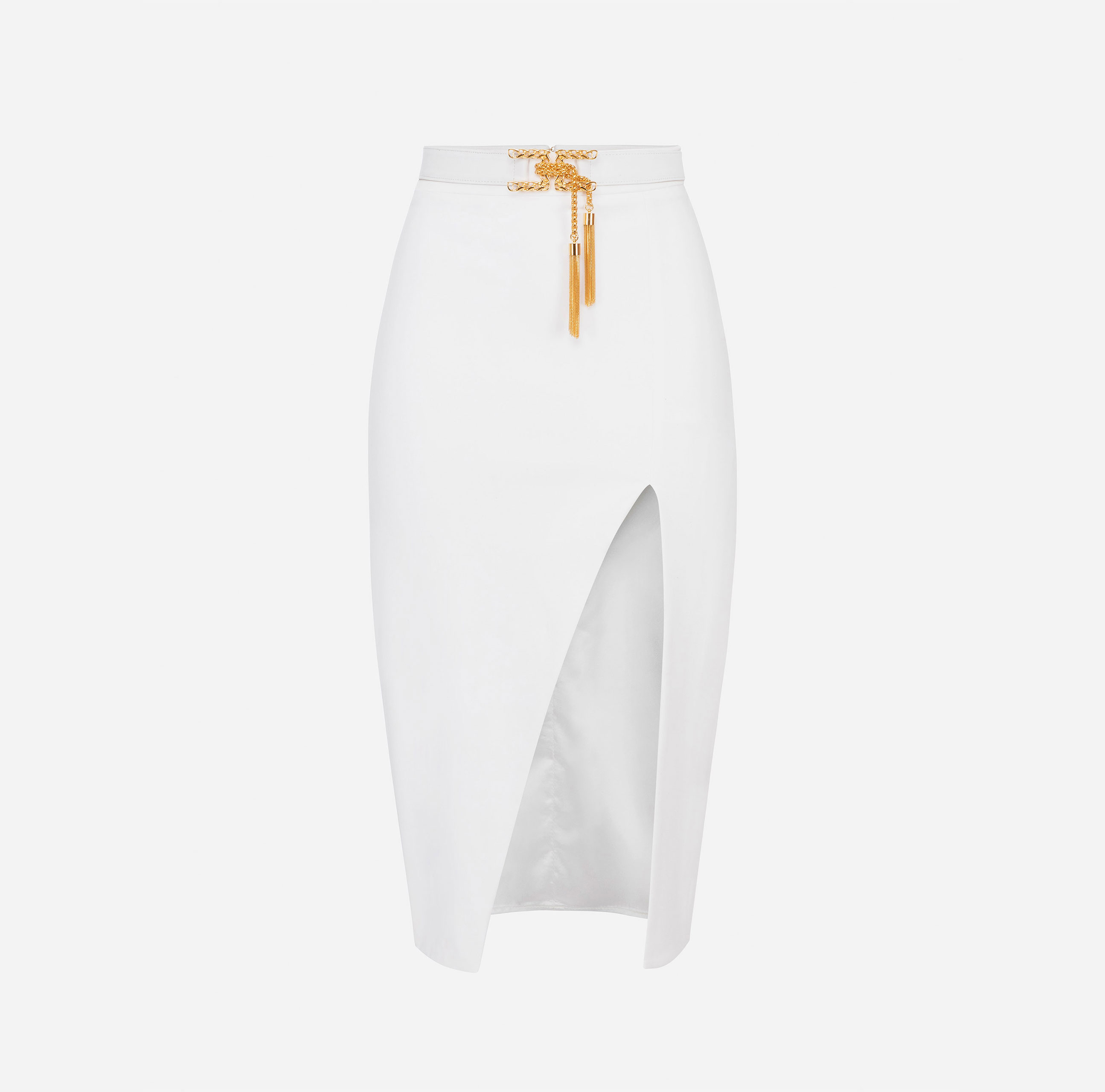 Calf-length skirt with side slit - Elisabetta Franchi