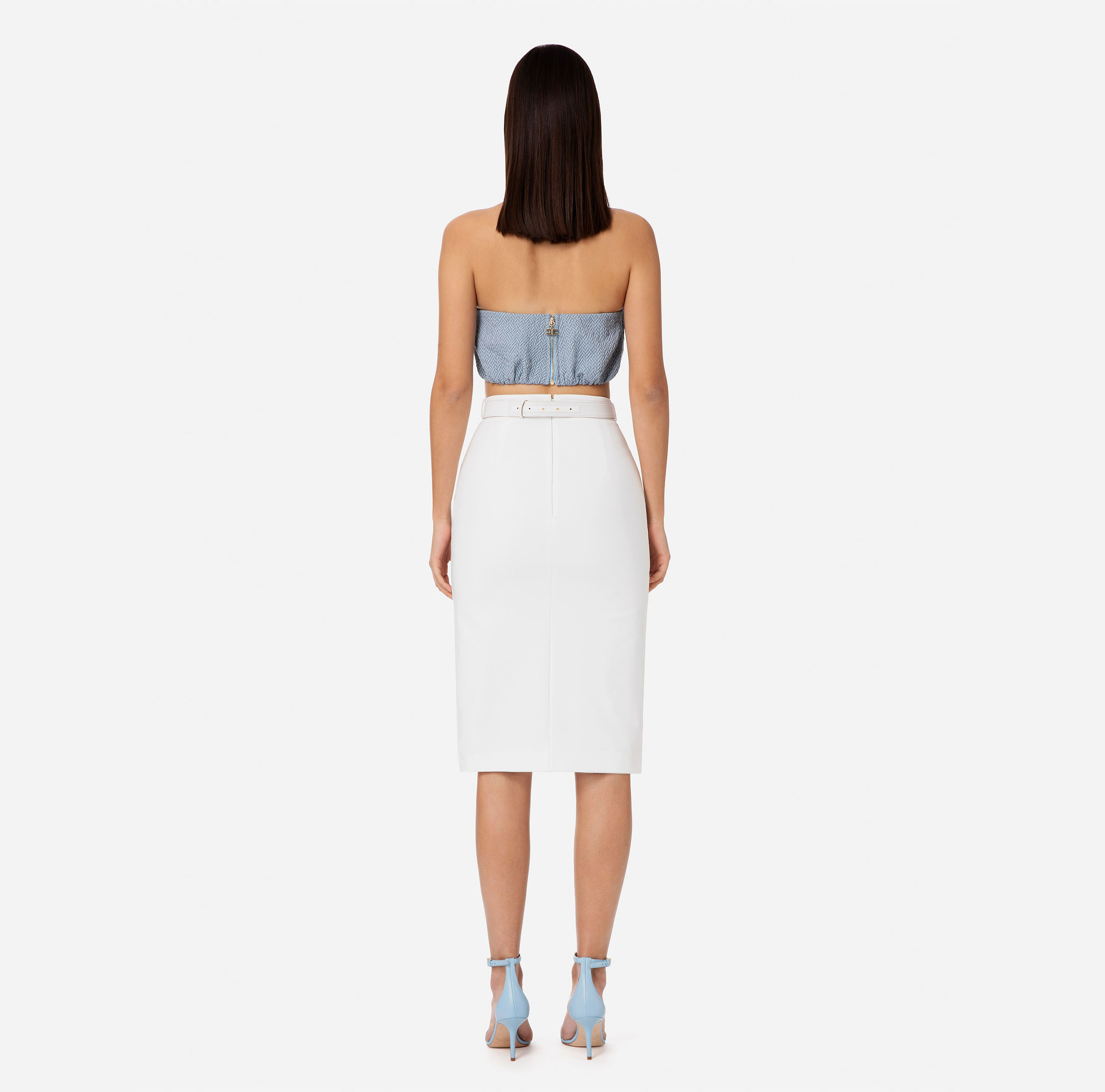 Calf-length skirt with side slit - Elisabetta Franchi
