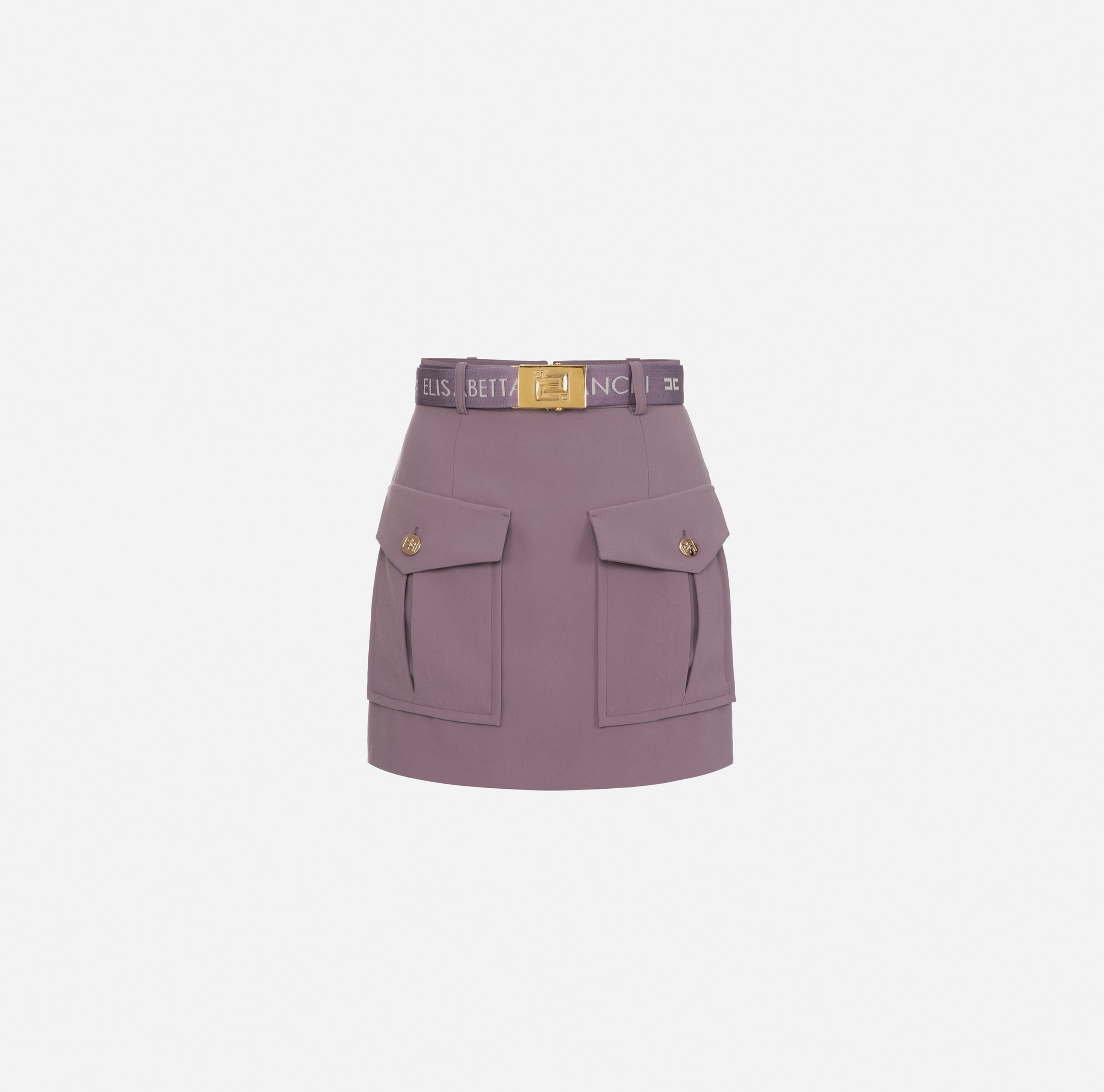 Cargo mini-skirt in crêpe fabric - ABBIGLIAMENTO - Elisabetta Franchi