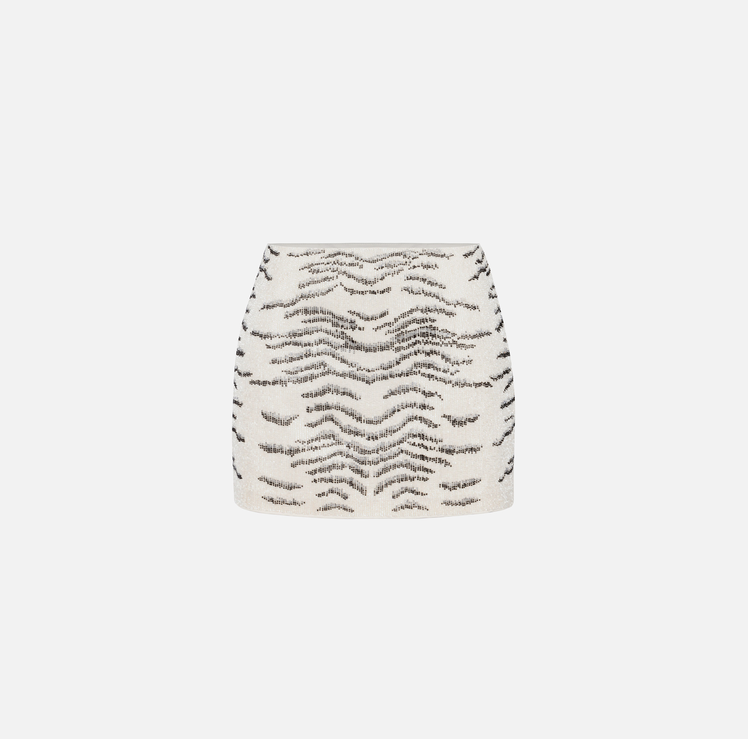 Miniskirt in crêpe fabric with animal print embroidery - Elisabetta Franchi