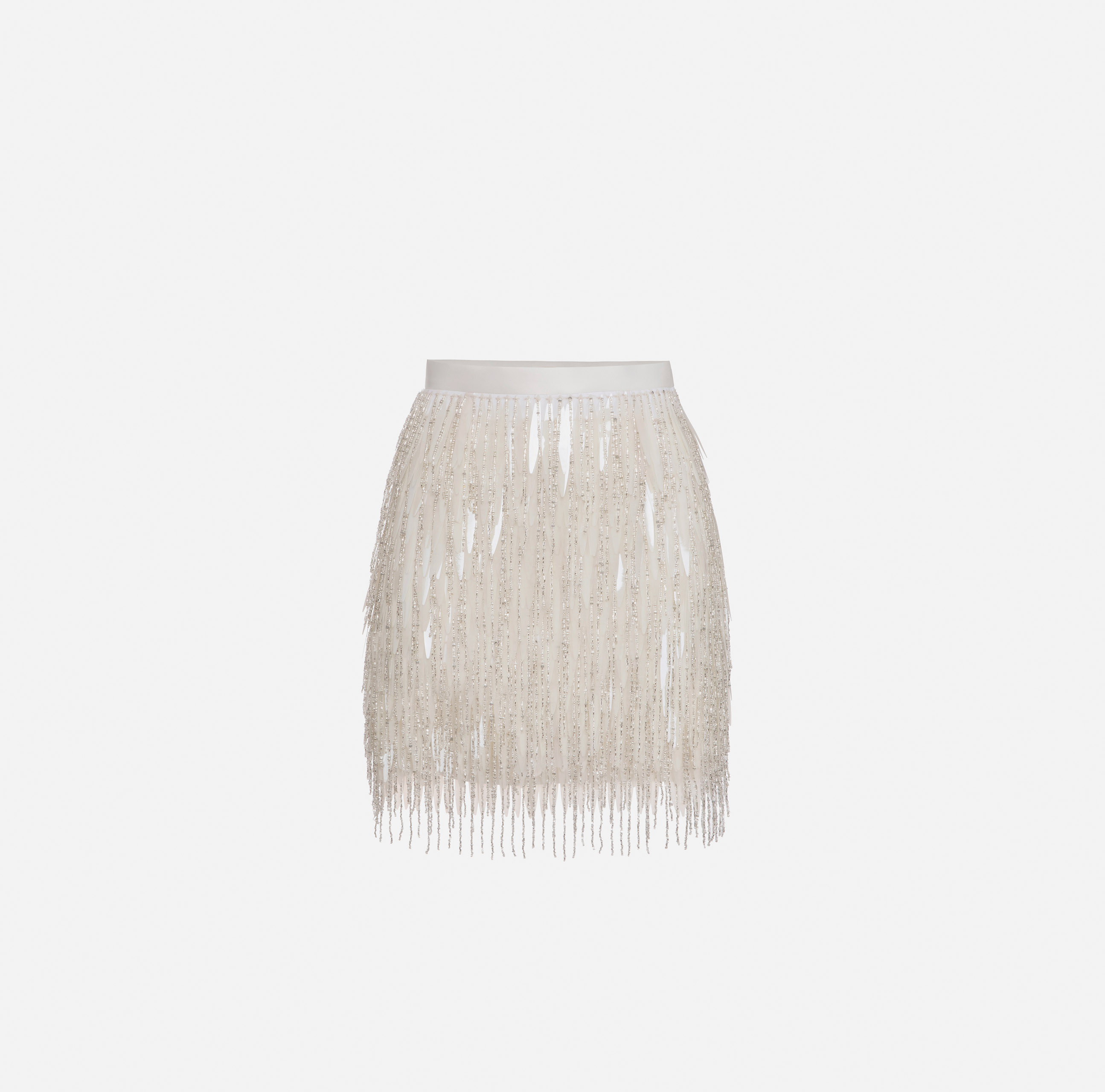 Minifalda de crepé con flecos de lentejuelas - ABBIGLIAMENTO - Elisabetta Franchi