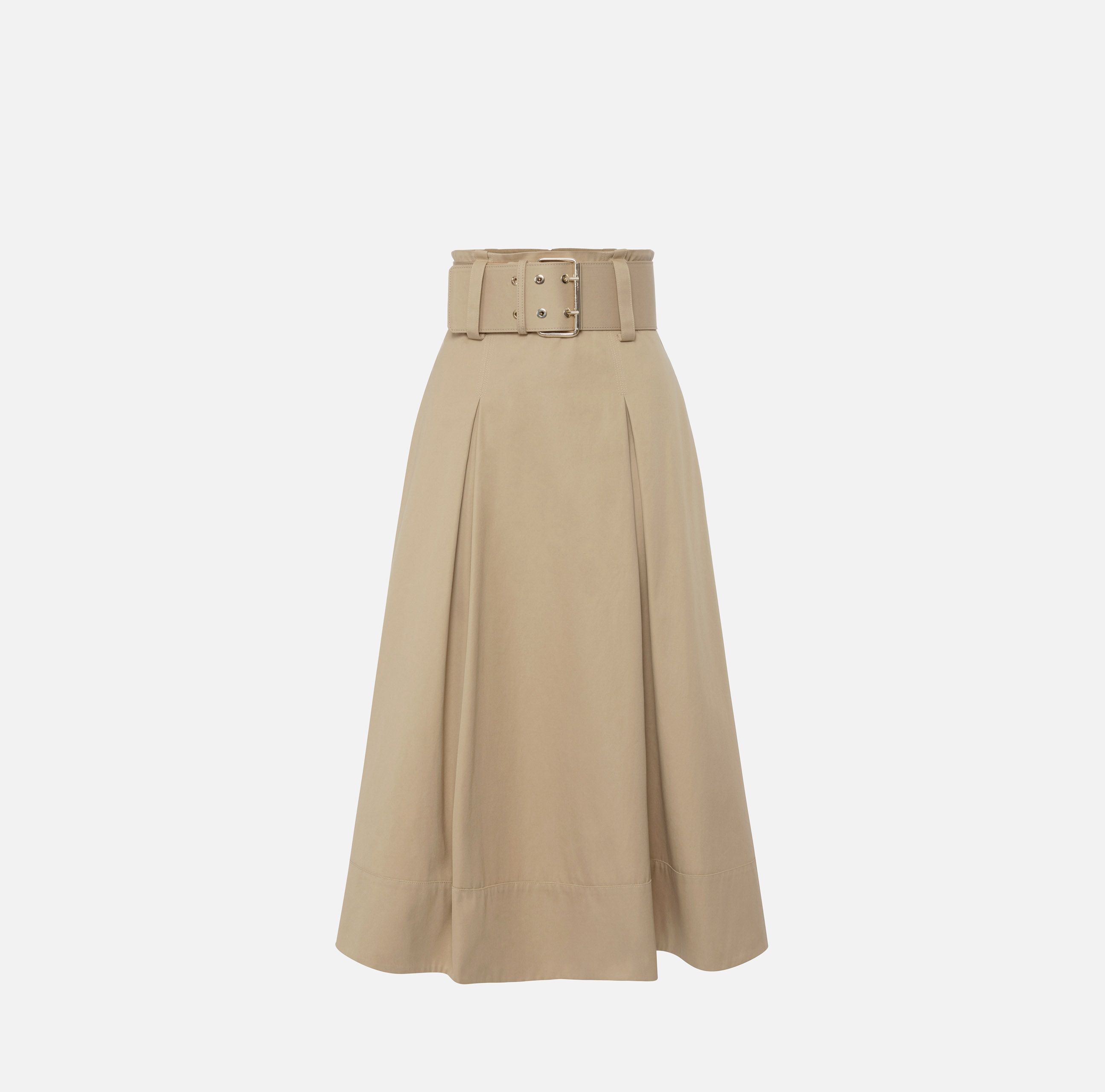 Stretch cotton midi skirt with belt - ABBIGLIAMENTO - Elisabetta Franchi