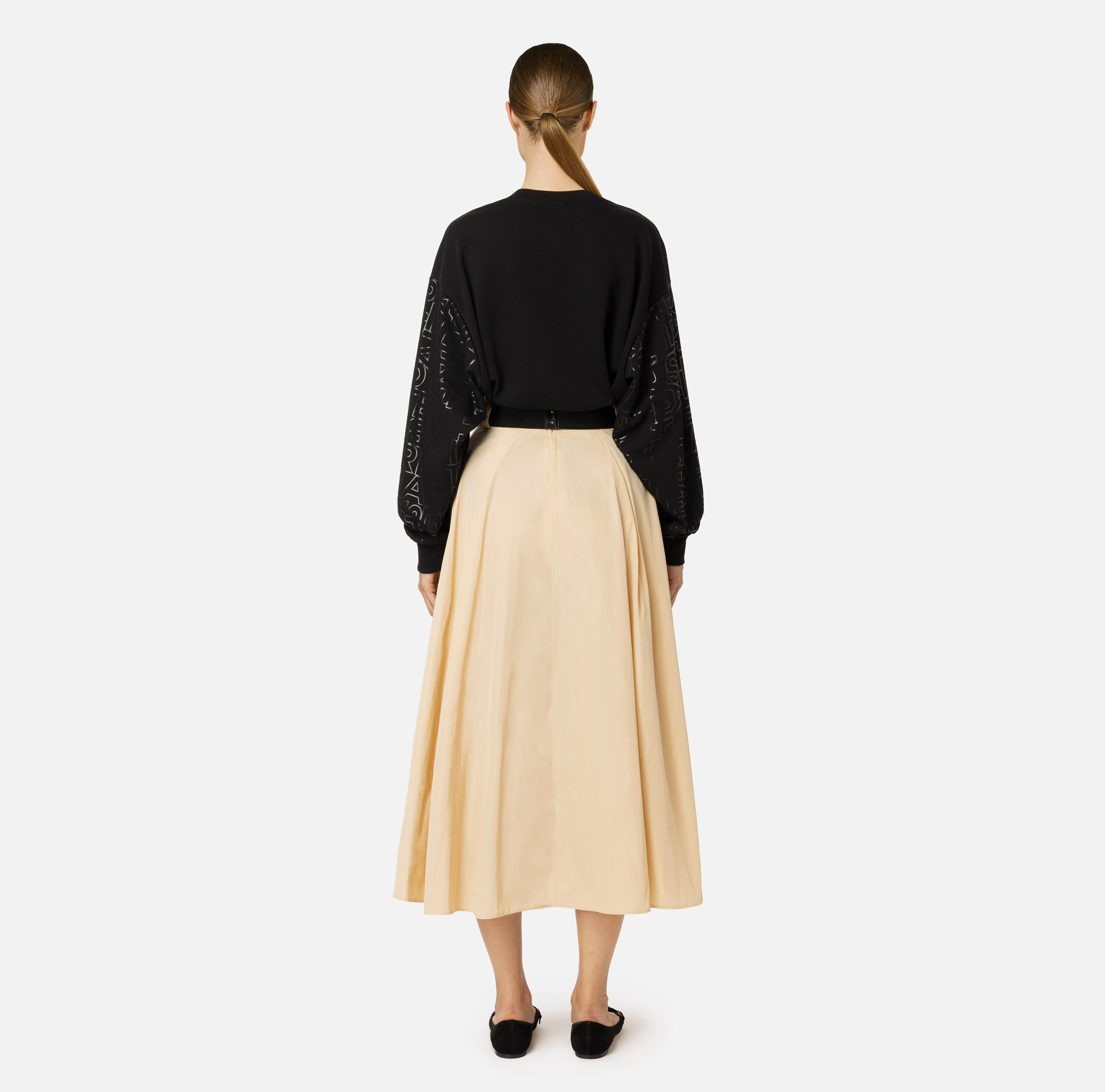 Circle skirt in lightweight technical nylon - Elisabetta Franchi