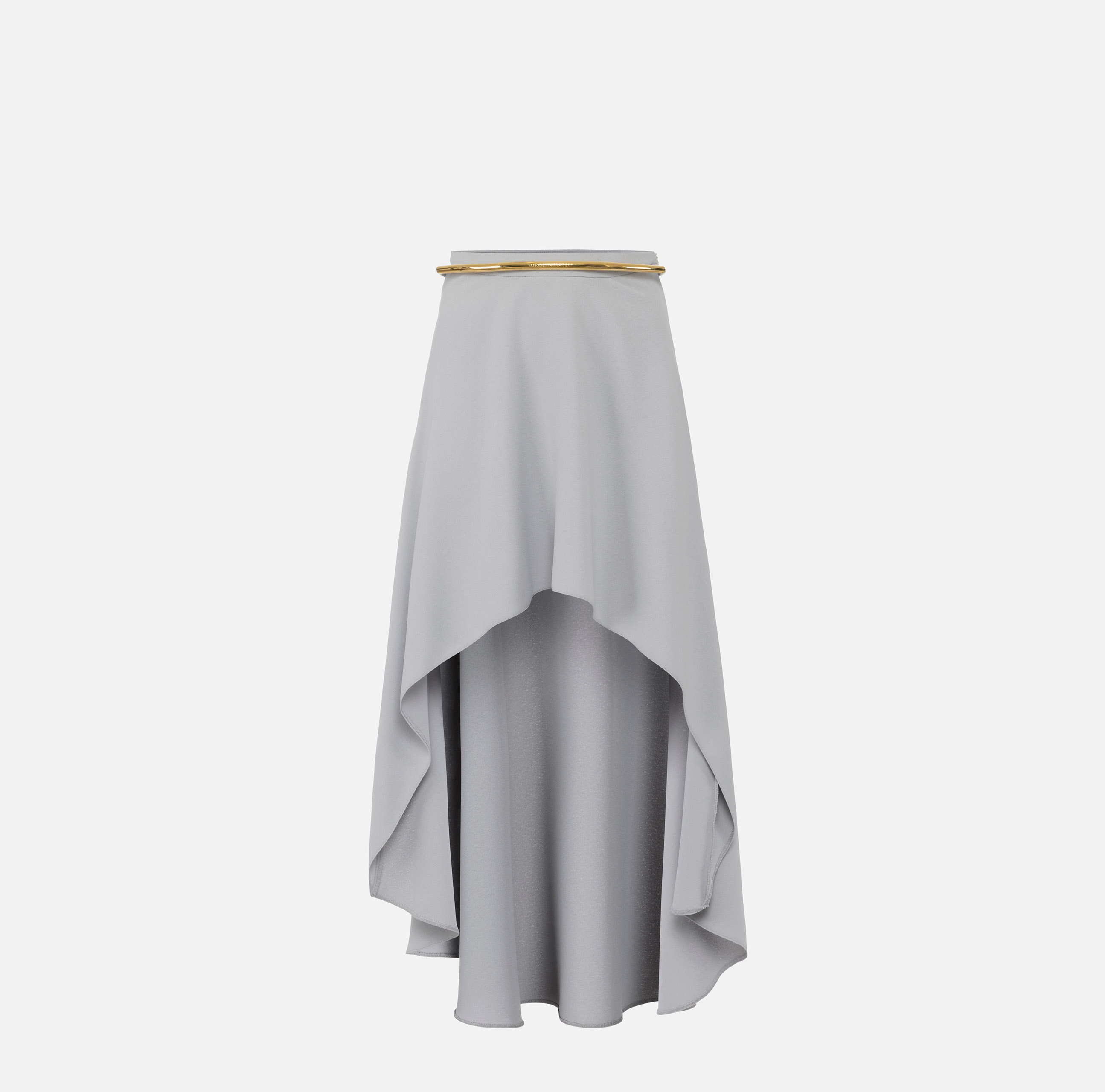 Asymmetric midi skirt in crêpe fabric - ABBIGLIAMENTO - Elisabetta Franchi