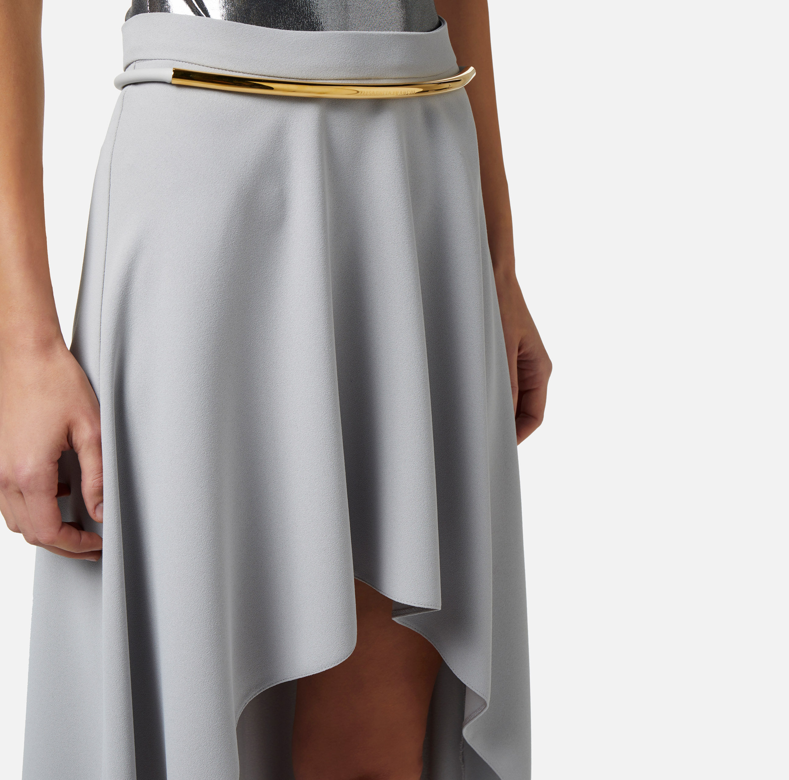 Асимметричная юбка миди из крепа - Elisabetta Franchi