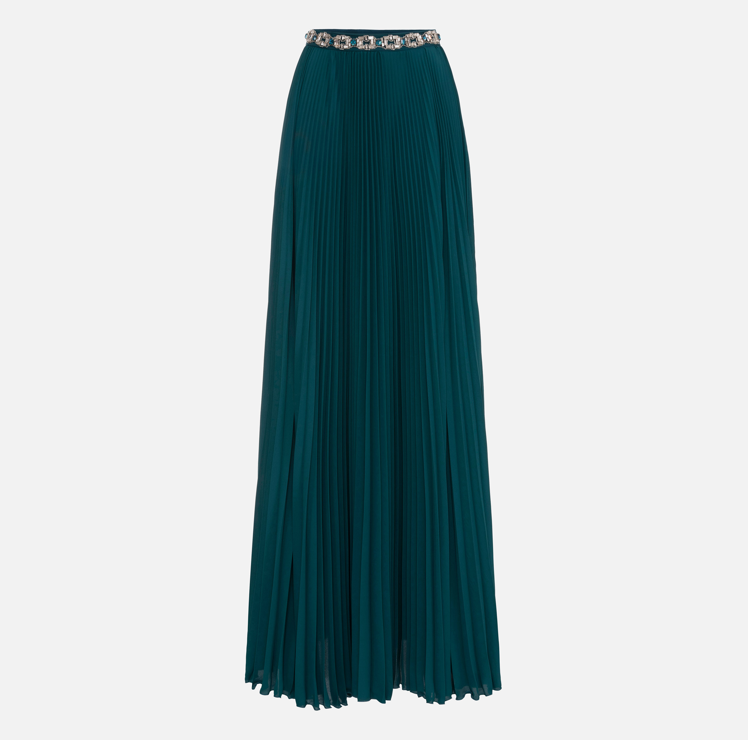 Embroidered long skirt in georgette fabric - Elisabetta Franchi