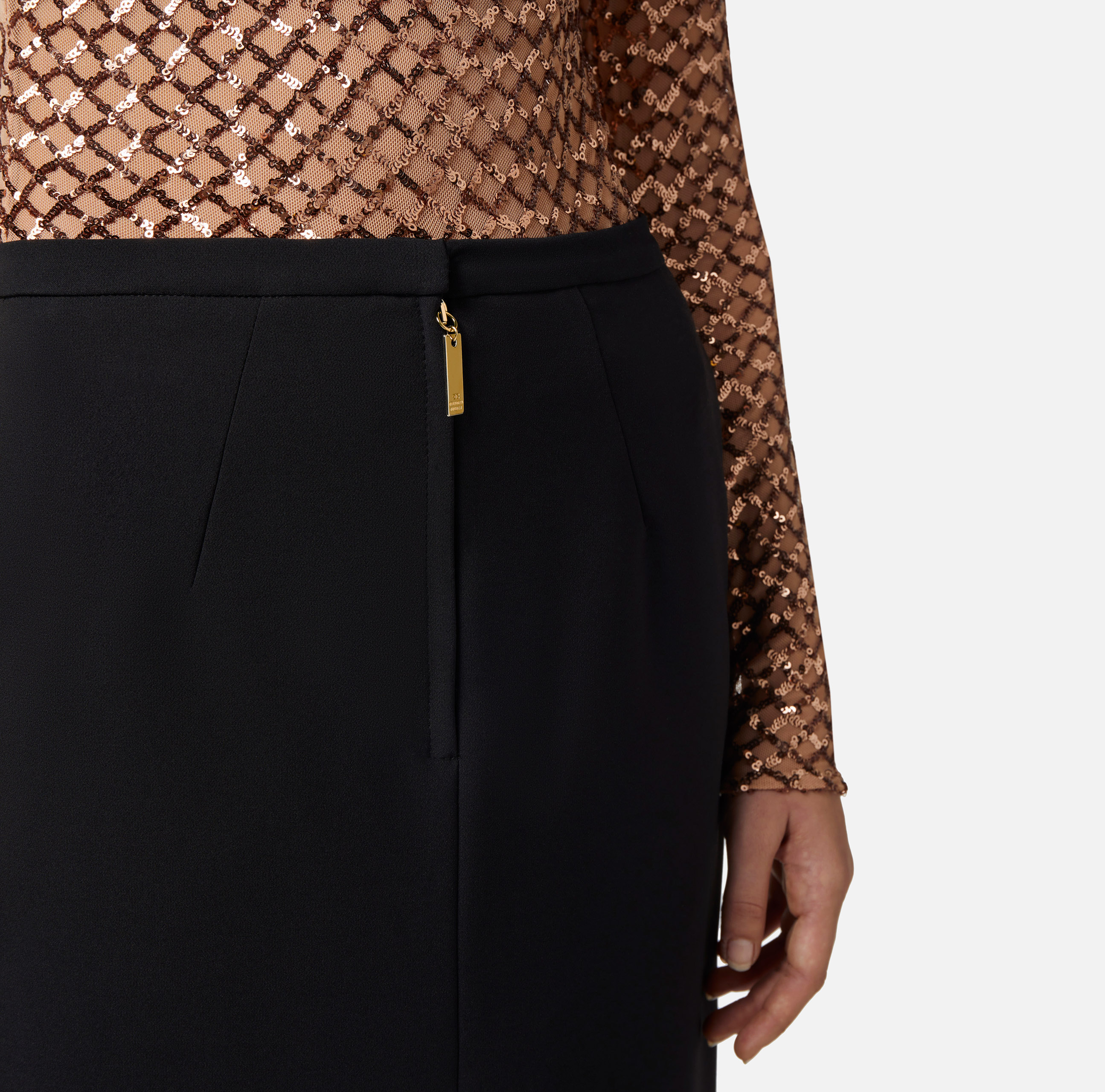 Midi skirt in lightweight crêpe fabric - Elisabetta Franchi