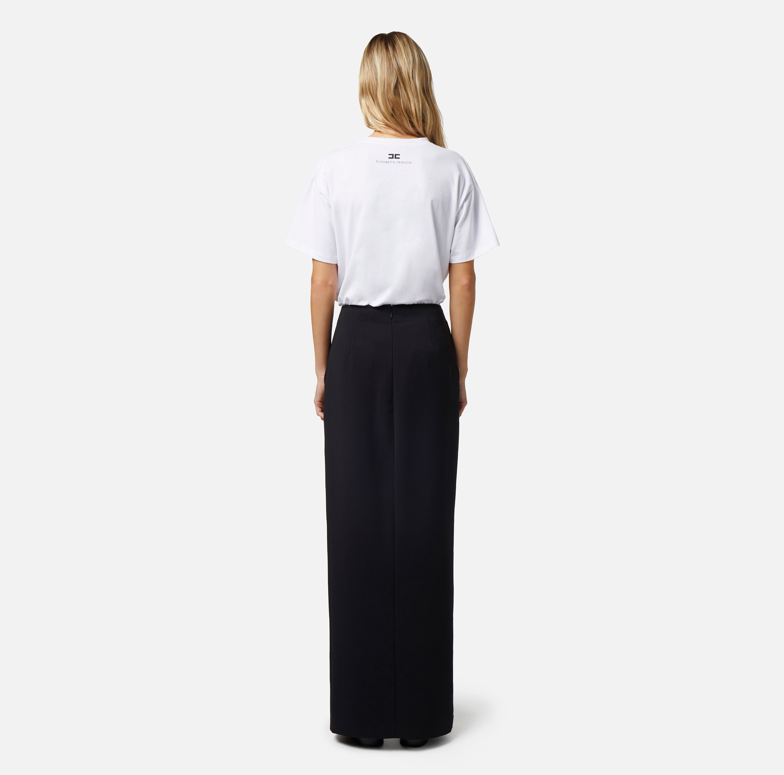 Long skirt in flowing crêpe fabric - Elisabetta Franchi