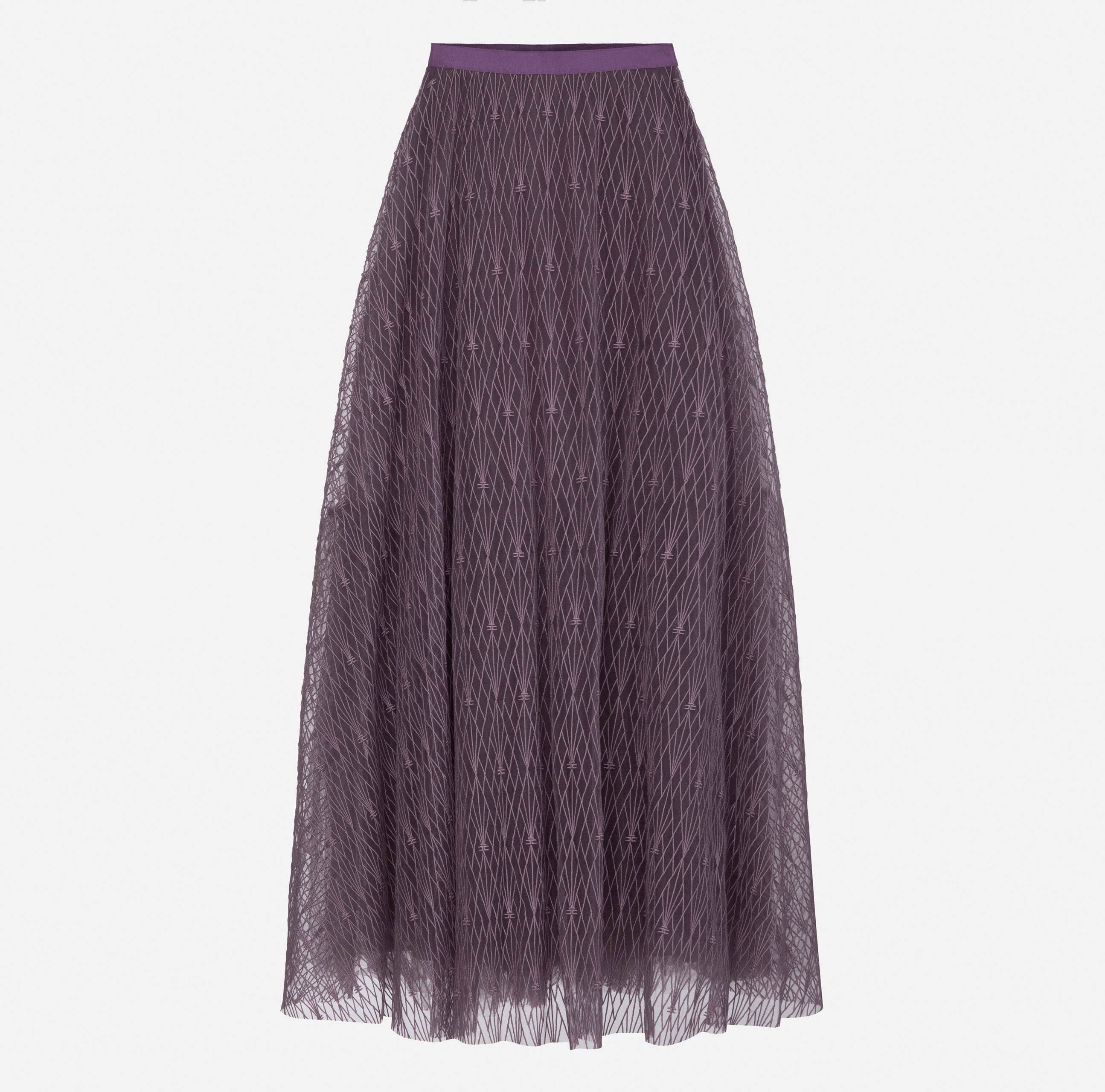 Long circle skirt in tulle fabric - ABBIGLIAMENTO - Elisabetta Franchi