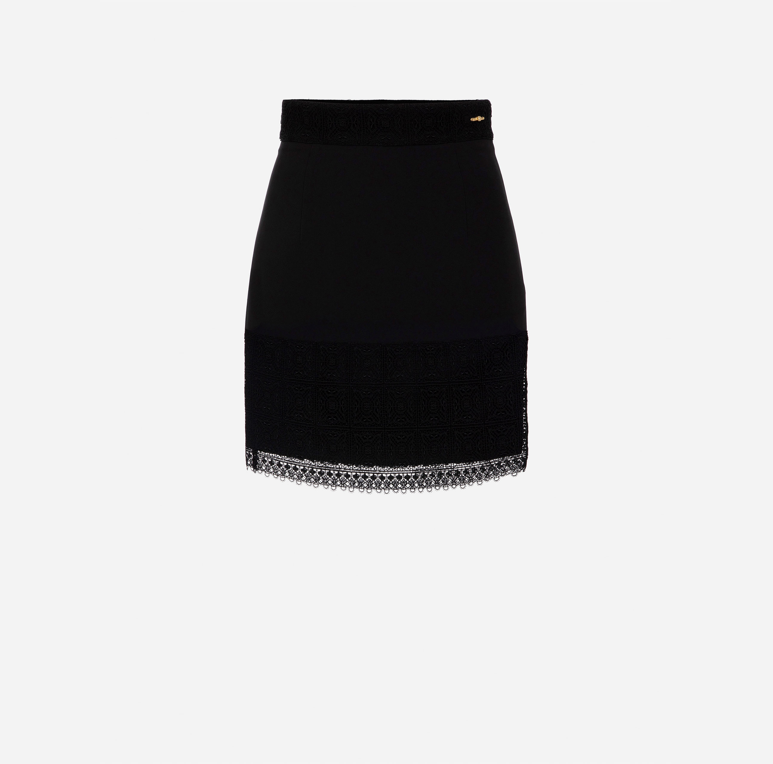 Miniskirt with lace bands - Elisabetta Franchi