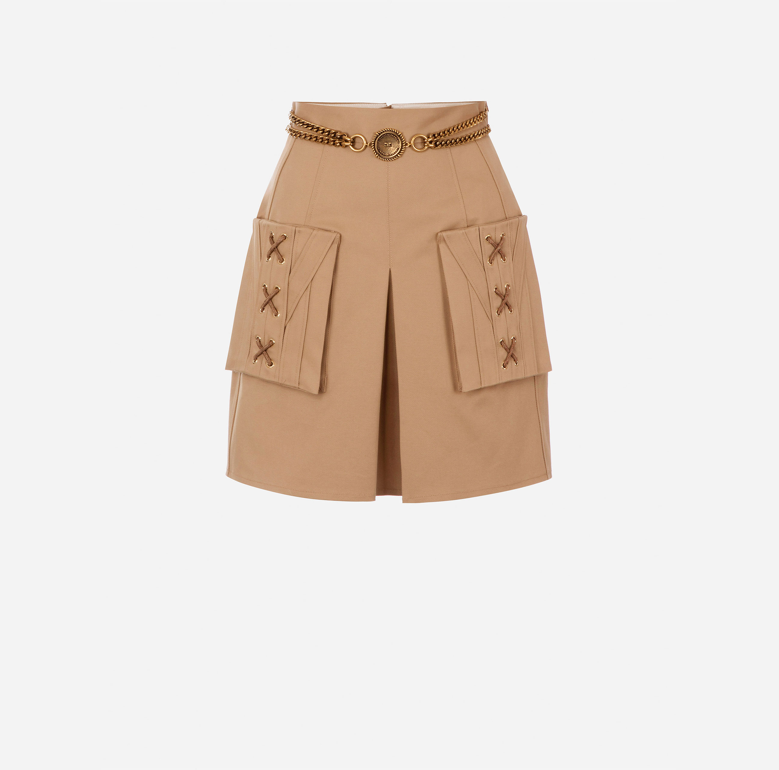 Textured miniskirt with criss-cross pattern - ABBIGLIAMENTO - Elisabetta Franchi