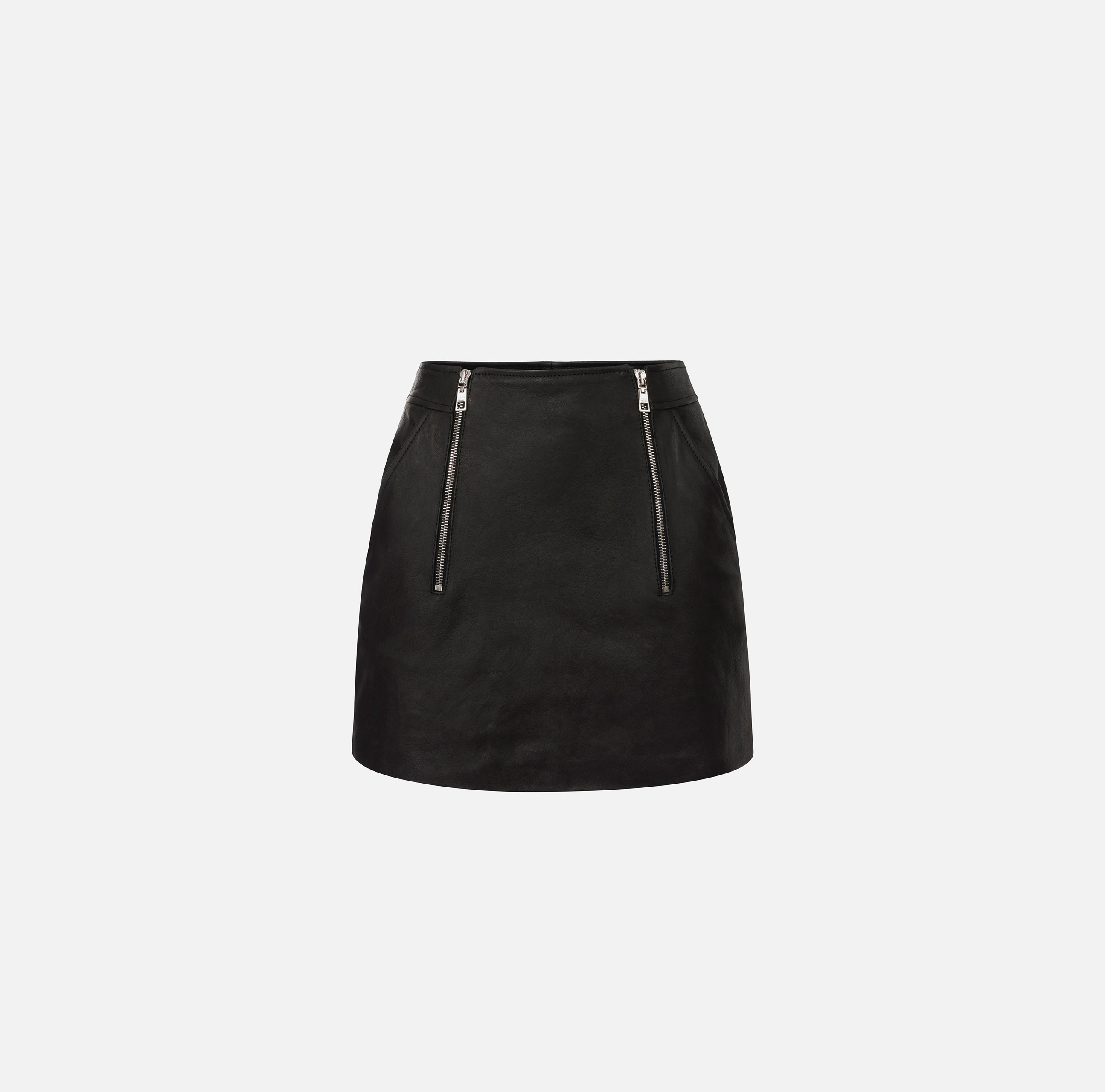 Leather miniskirt with zip - ABBIGLIAMENTO - Elisabetta Franchi