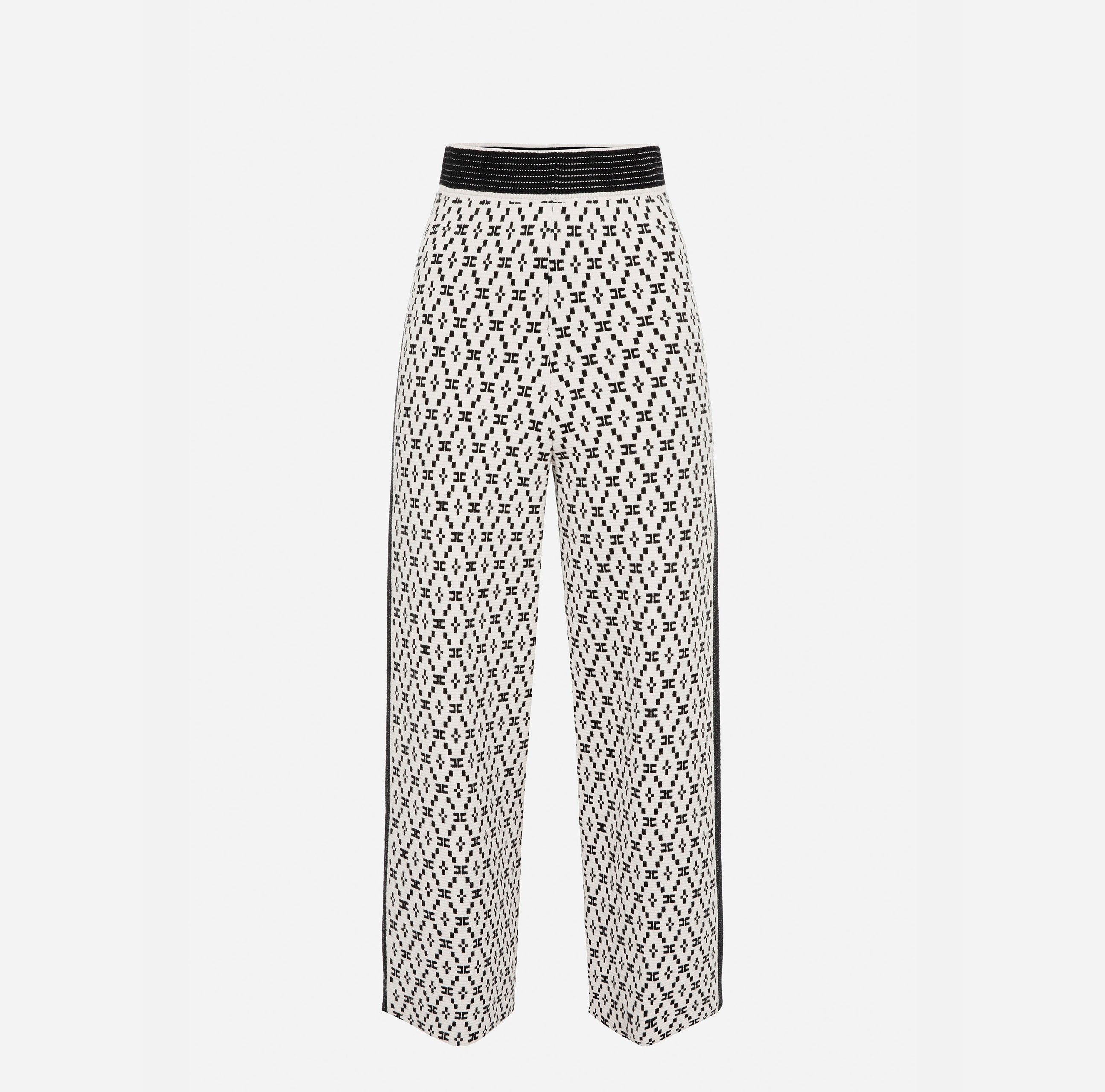 Palazzo trousers with diamond pattern - Elisabetta Franchi