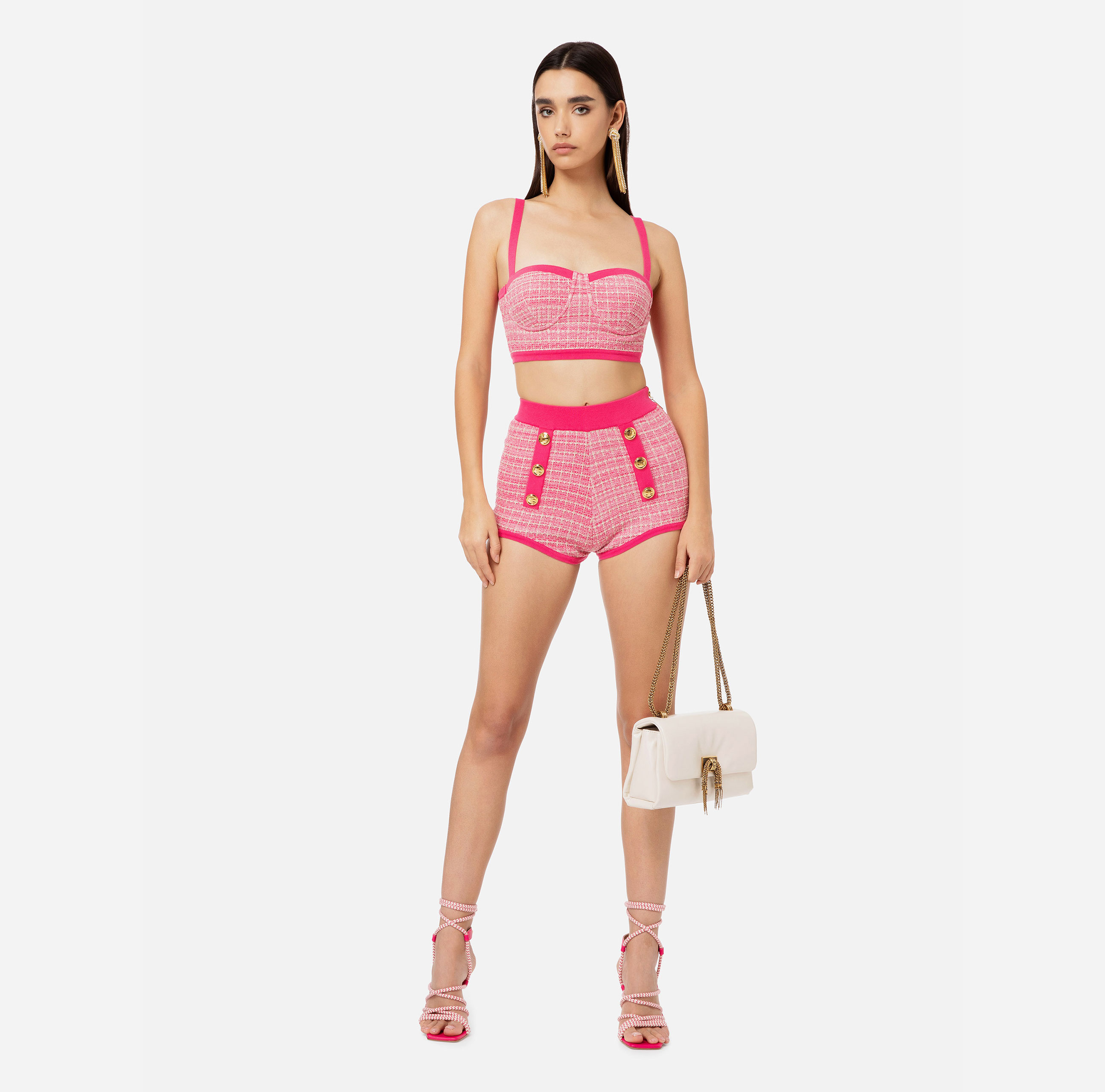 Lurex tweed shorts - Elisabetta Franchi