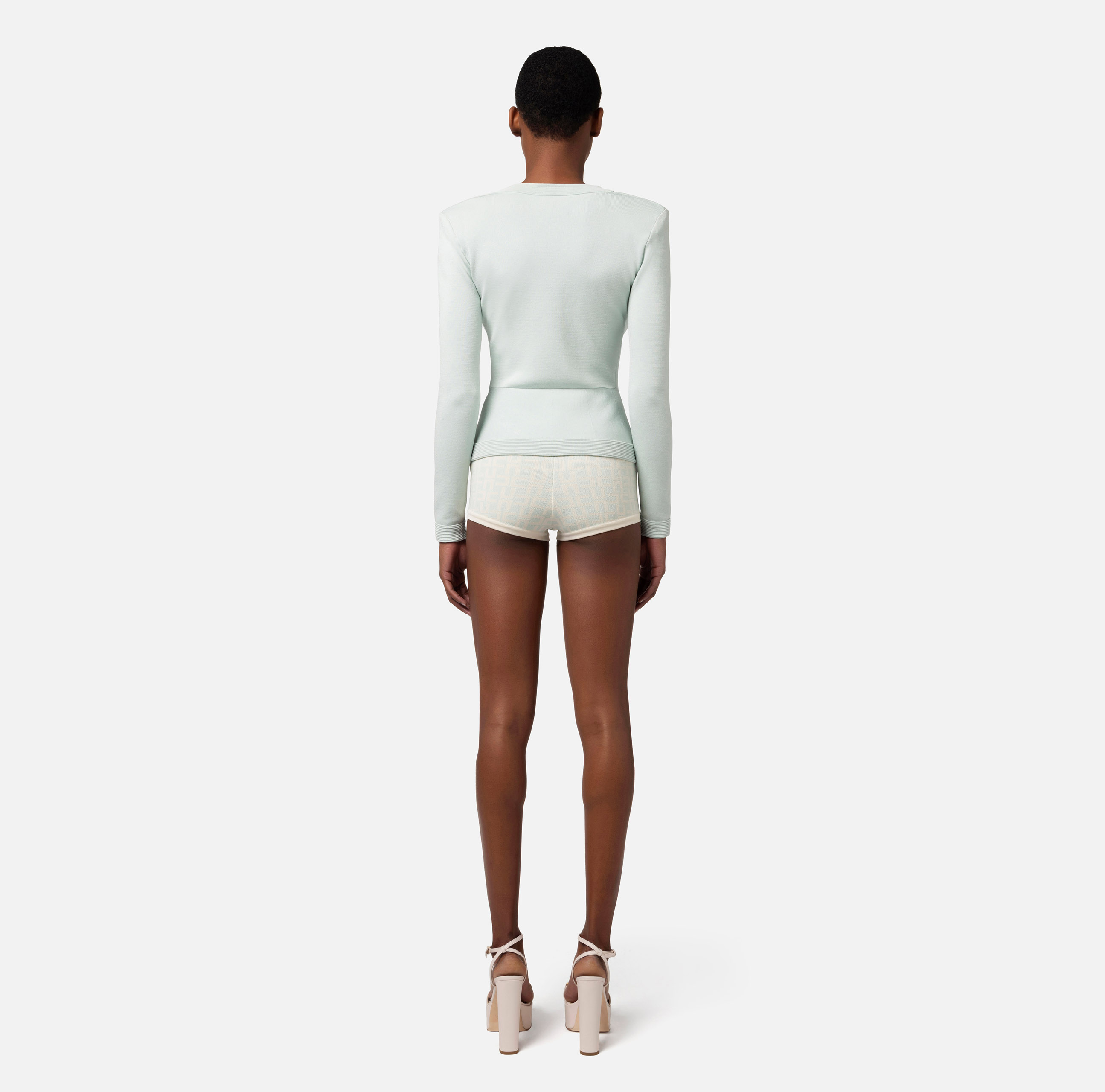 Shorts mit Allover-Jacquard-Logo - Elisabetta Franchi