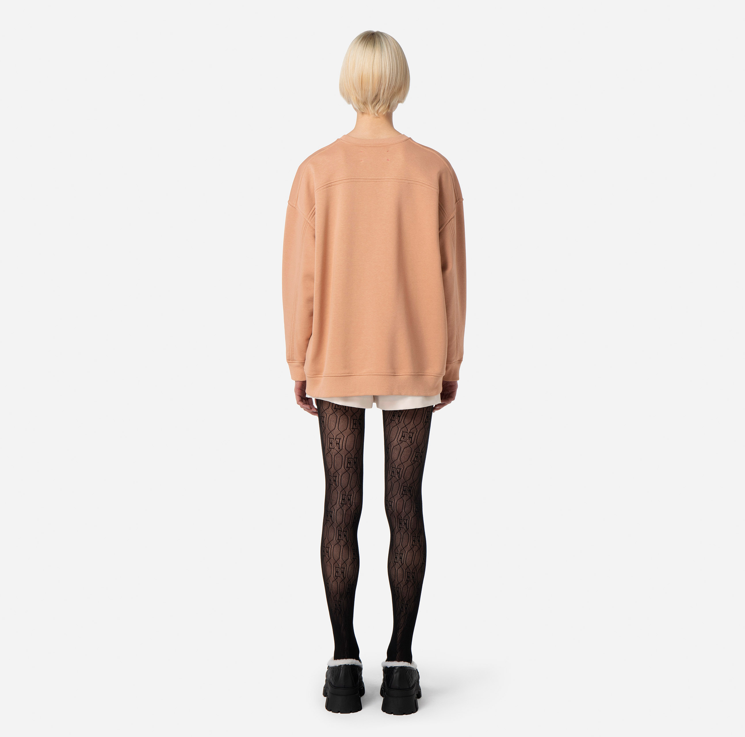 Sweatshirt aus Baumwolle mit Lettering - Elisabetta Franchi