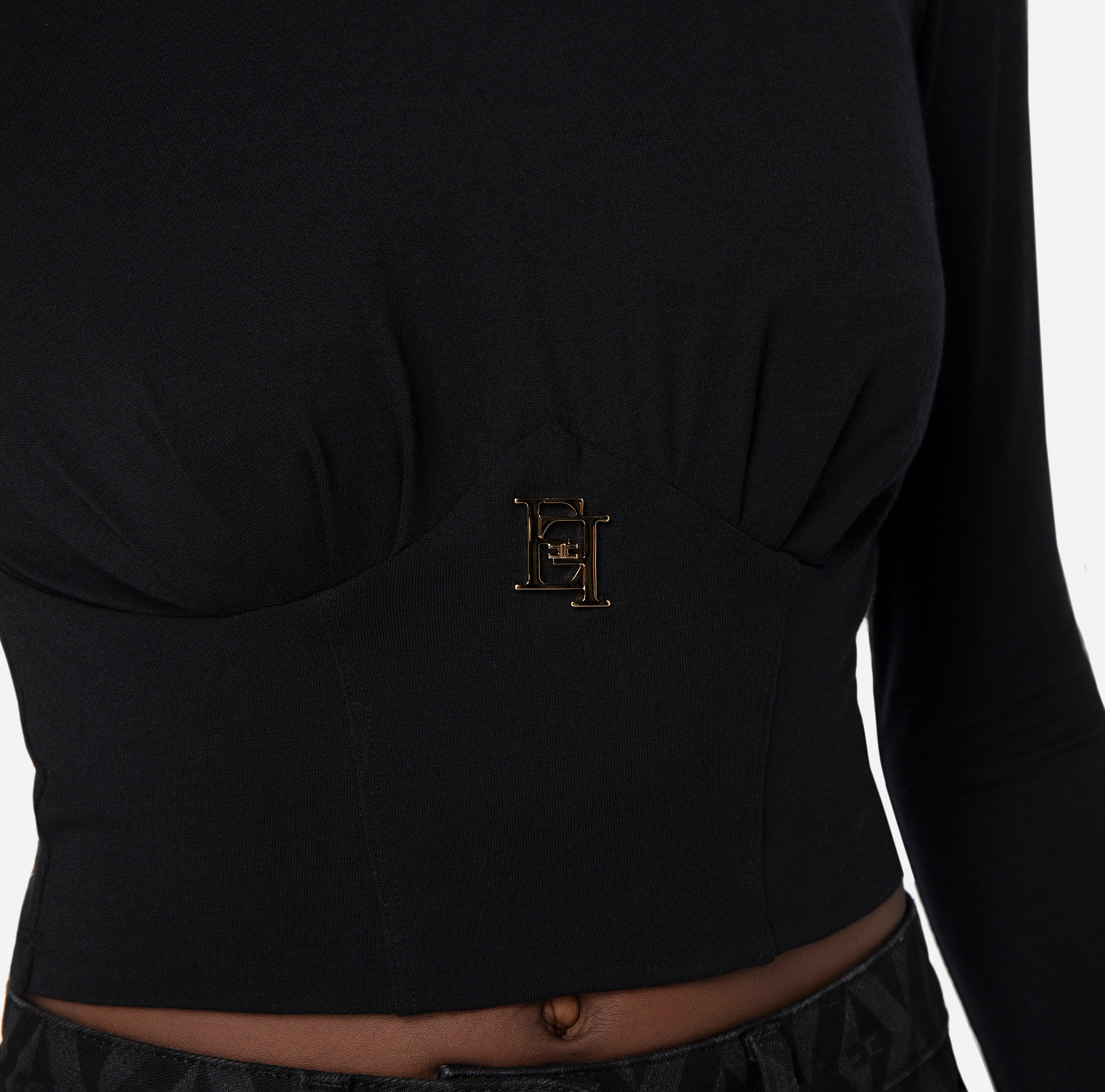 Jersey sweater with bustier - Elisabetta Franchi