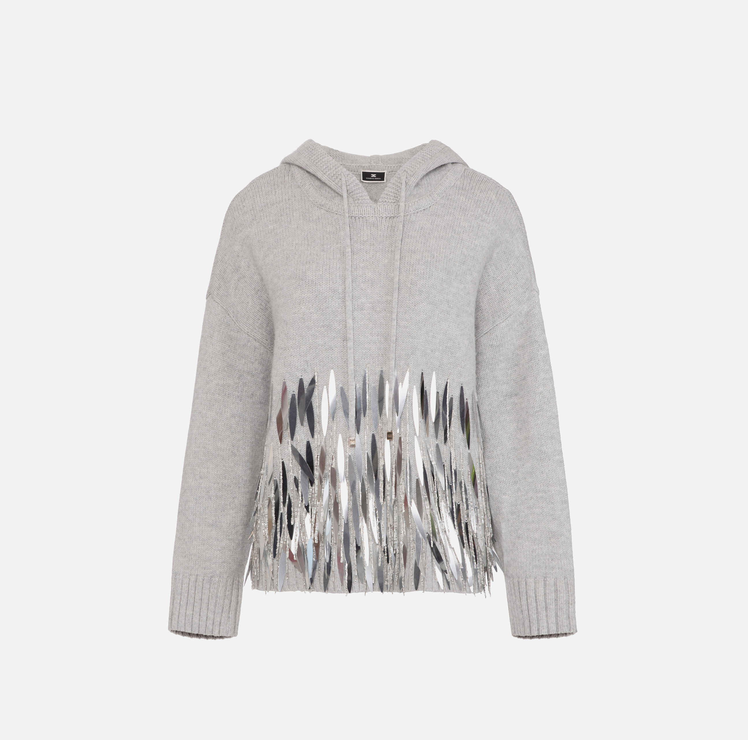 Wool oversized pullover with sequins - ABBIGLIAMENTO - Elisabetta Franchi