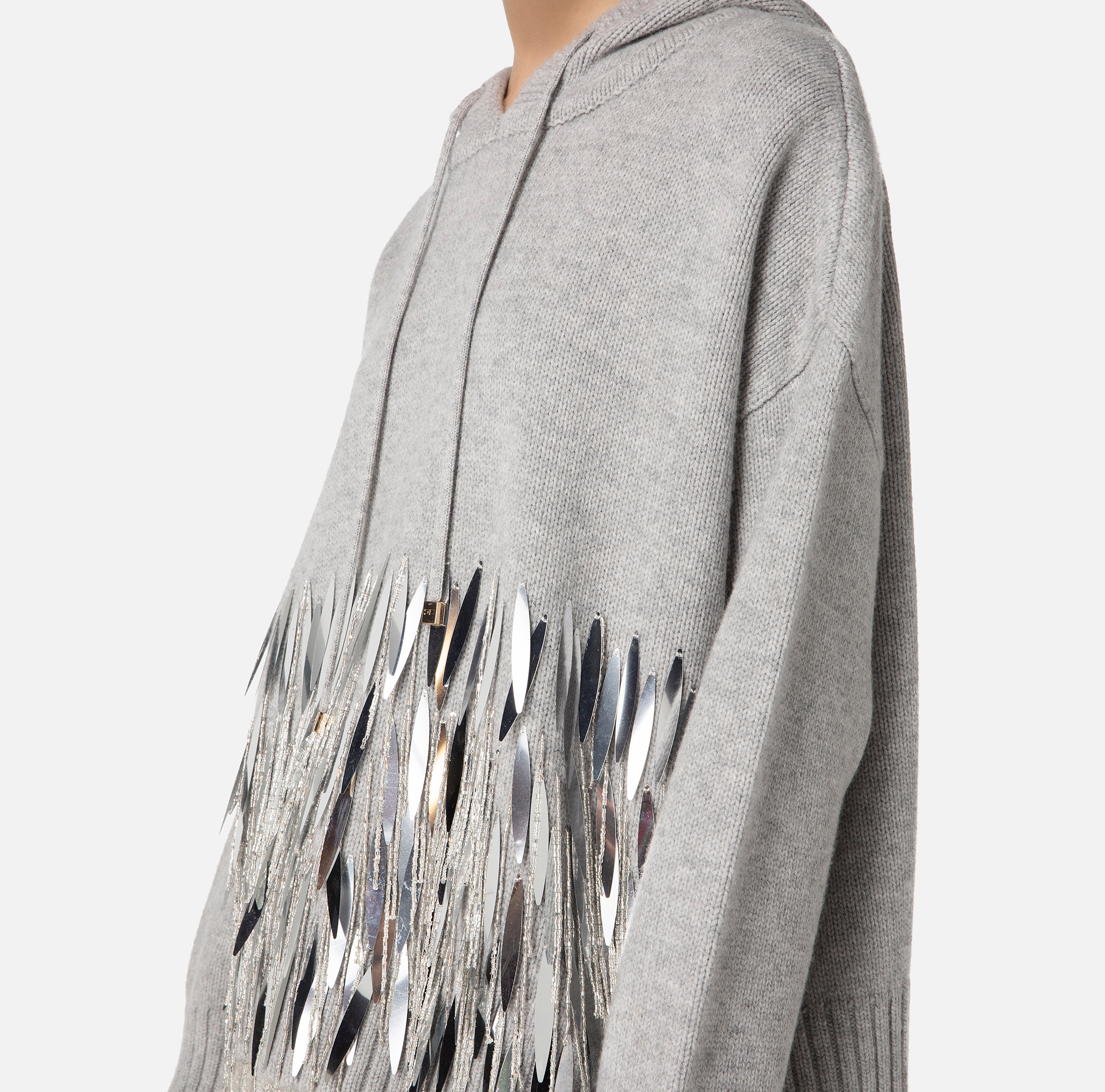 Wool oversized pullover with sequins - Elisabetta Franchi