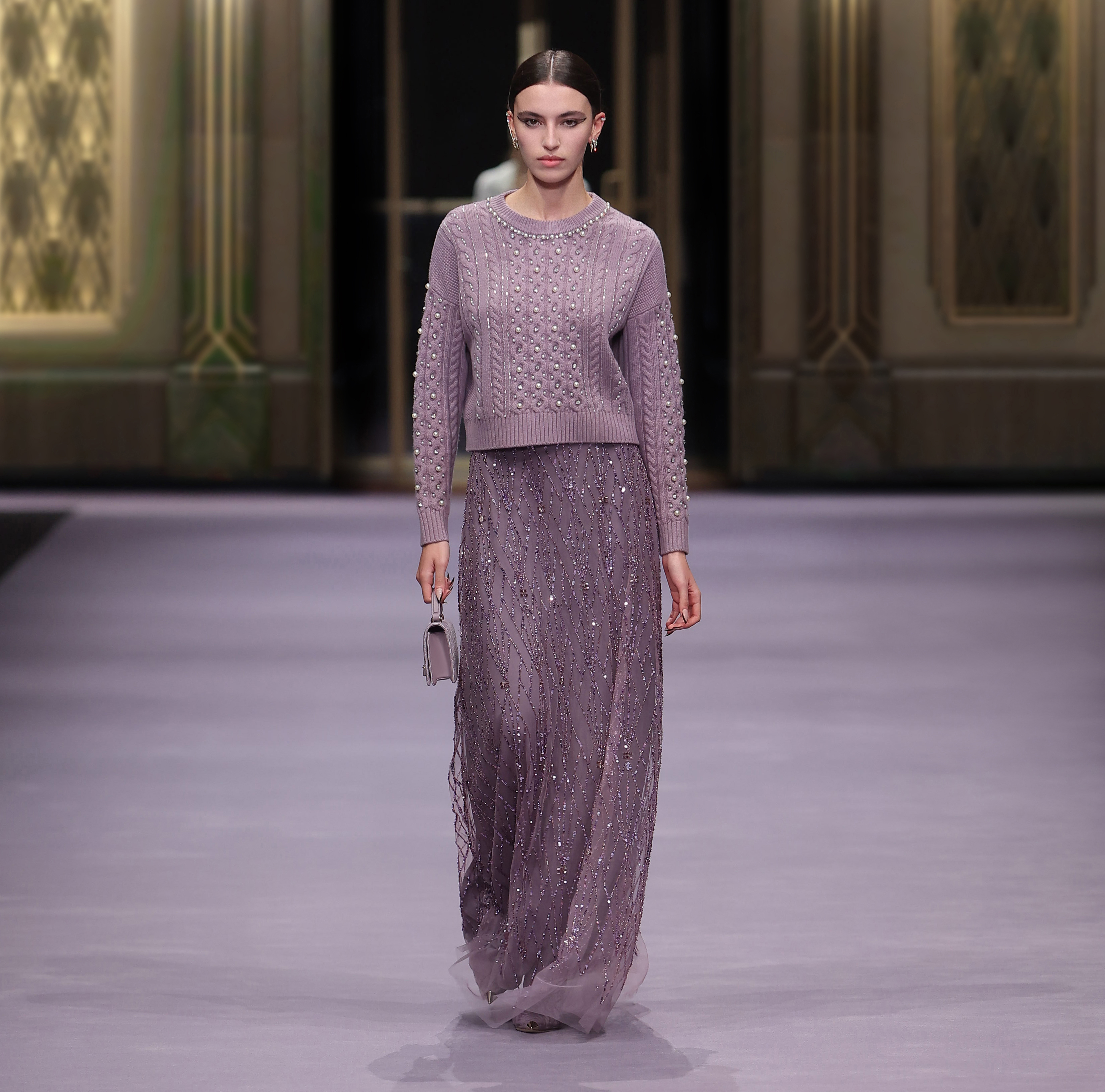 Pullover aus Wolle mit Strass- und Perlenstickerei - Elisabetta Franchi