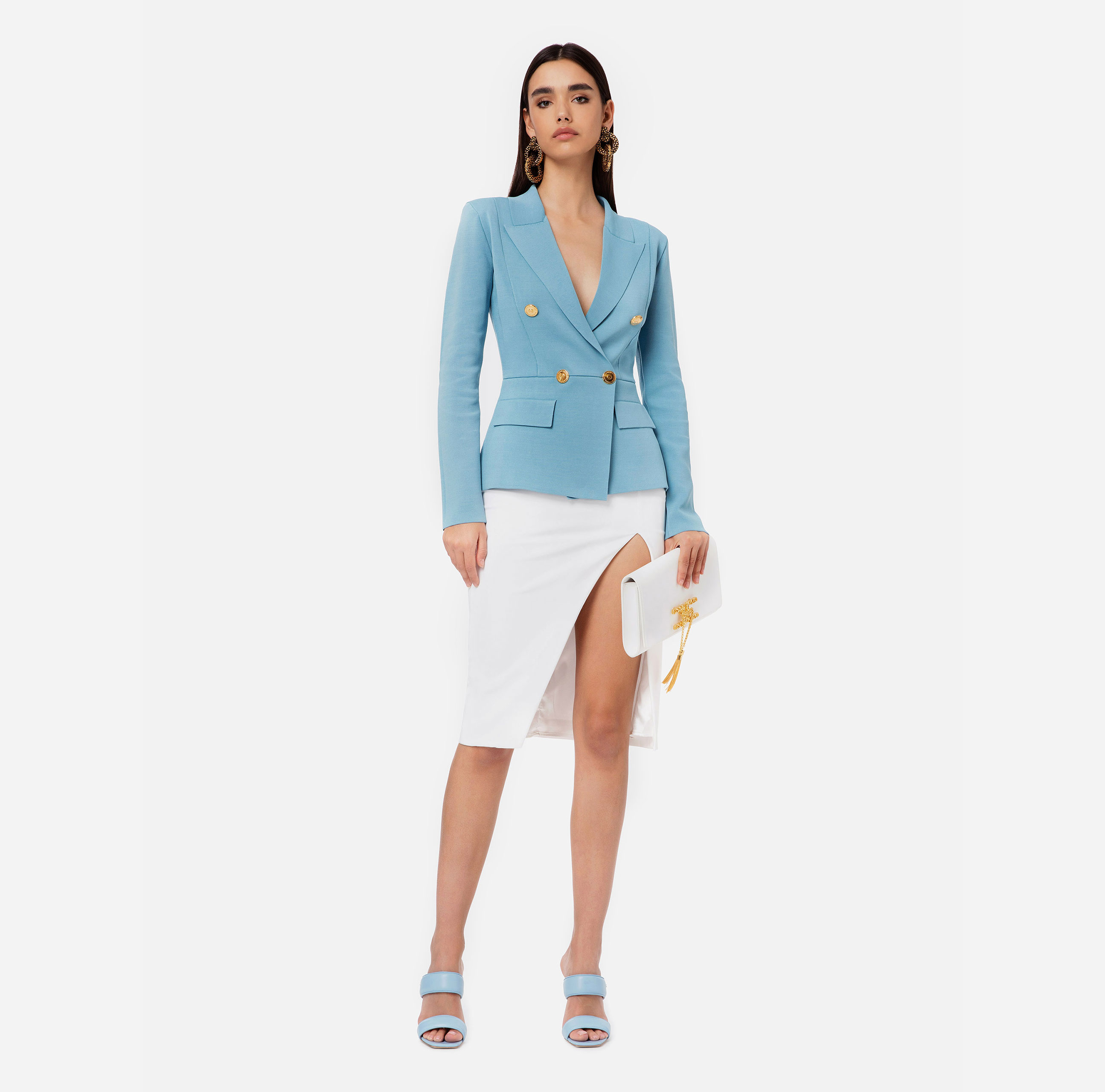 Knitted double-breasted jacket - Elisabetta Franchi
