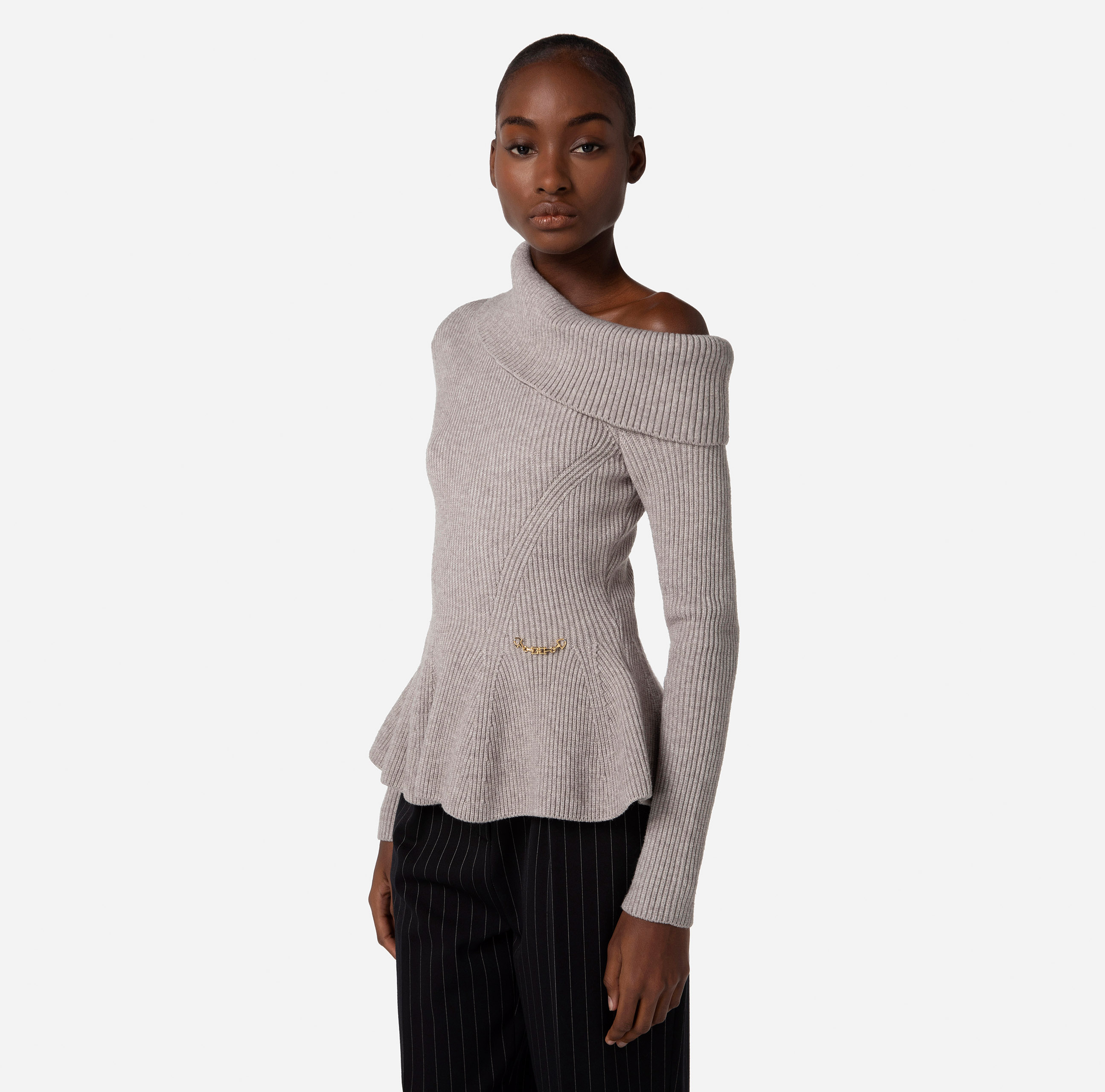 Knit pullover with gore - Elisabetta Franchi