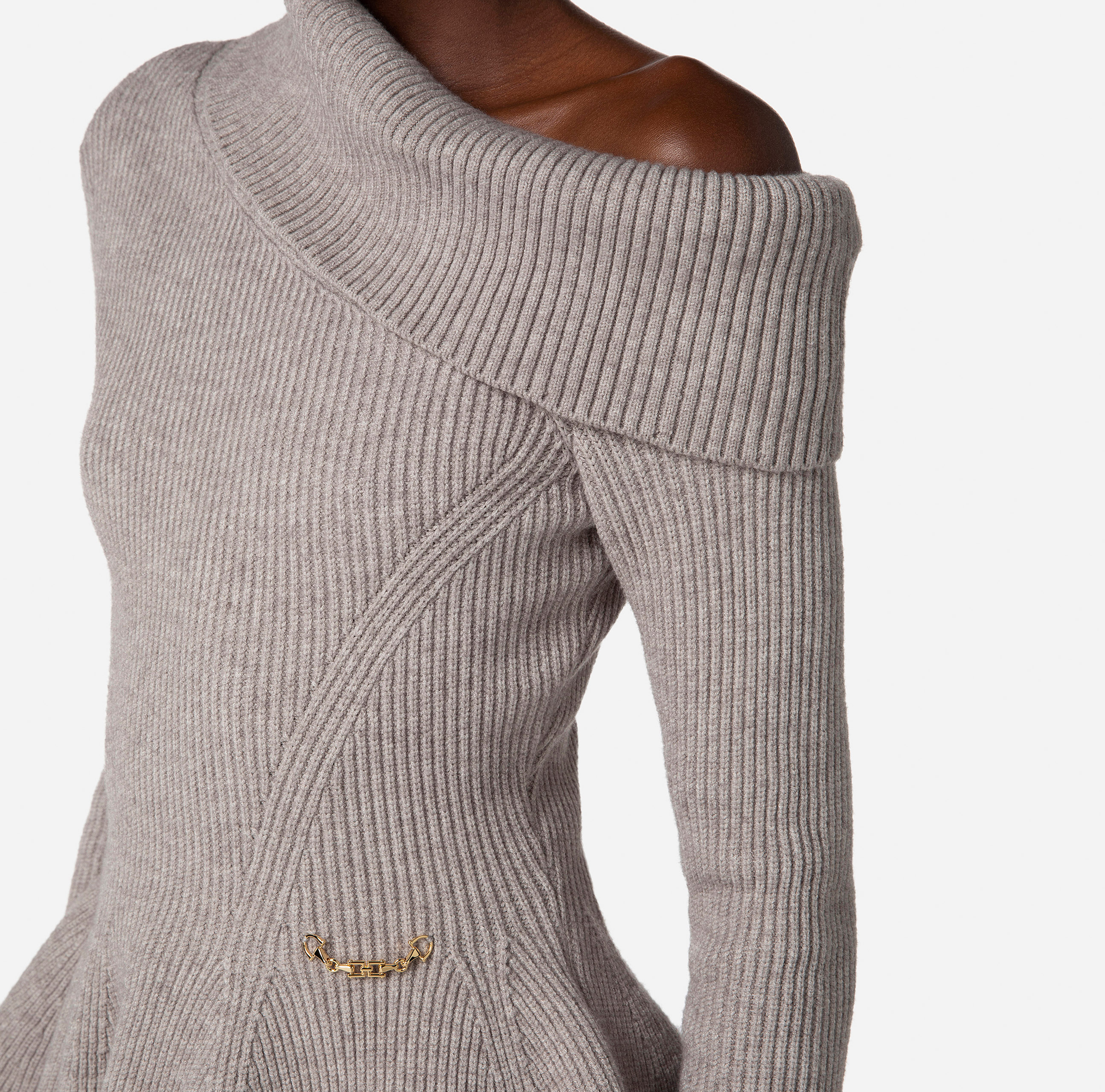 Knit pullover with gore - Elisabetta Franchi