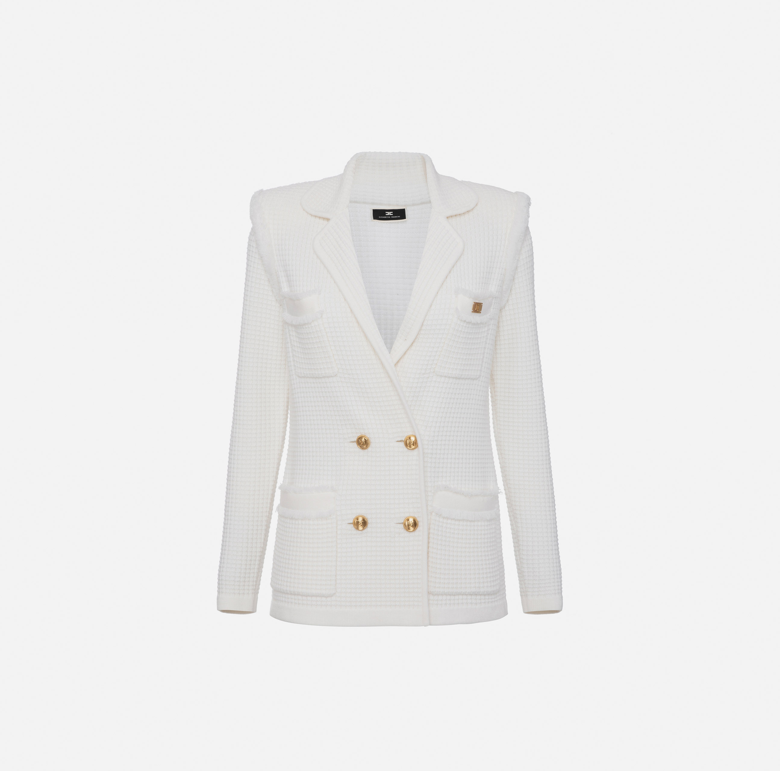 Double-breasted jacket in wool blend - ABBIGLIAMENTO - Elisabetta Franchi