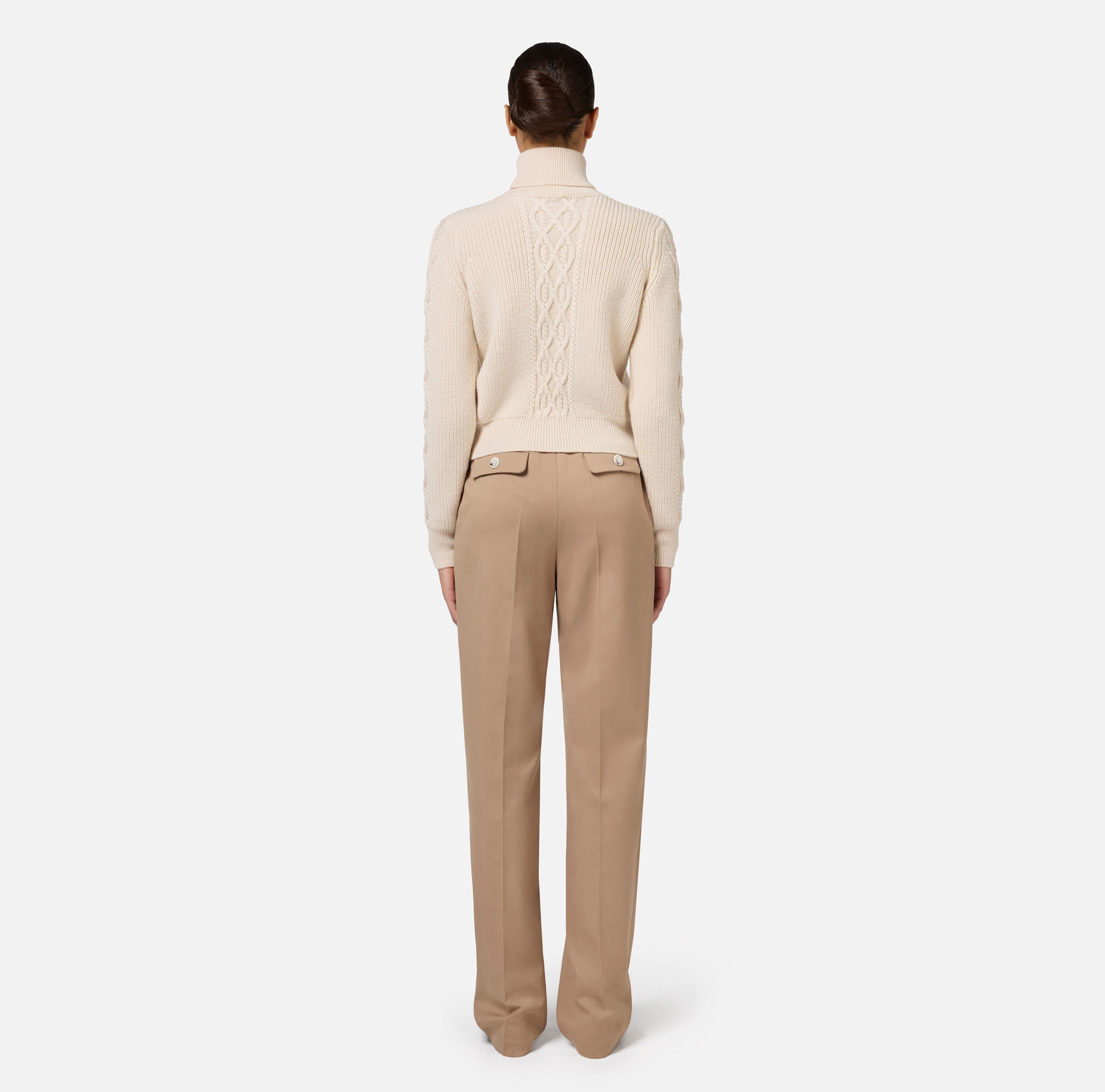 College-style wool turtleneck top - Elisabetta Franchi