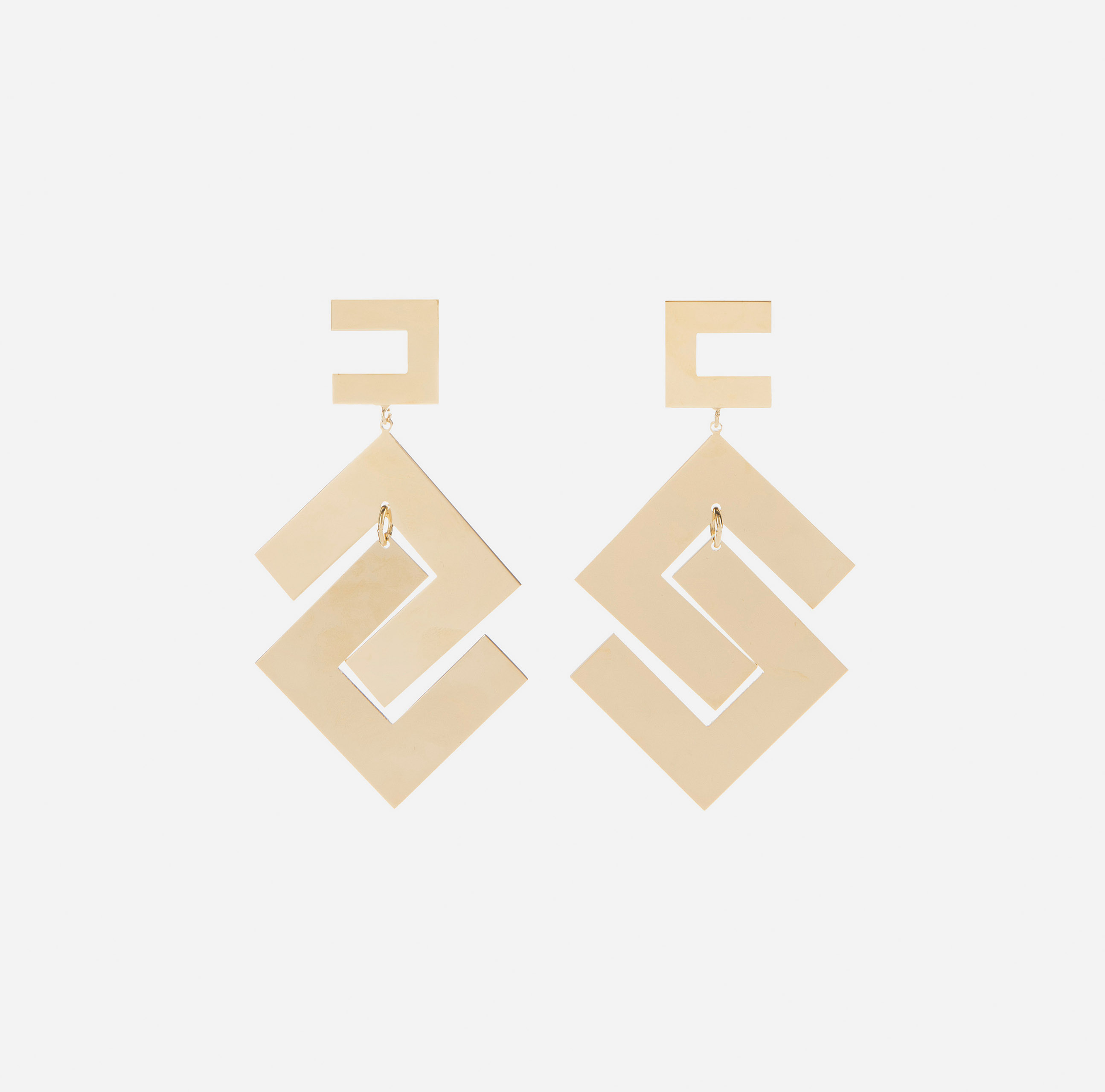 Shiny gold plated clip earring - ACCESSORI - Elisabetta Franchi