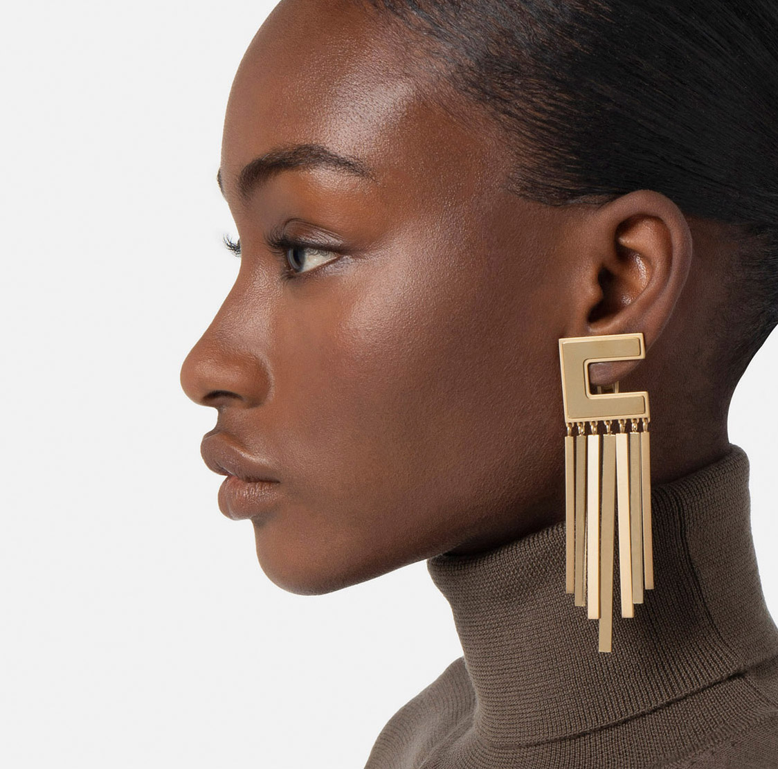 Pendant earrings with logo - Elisabetta Franchi