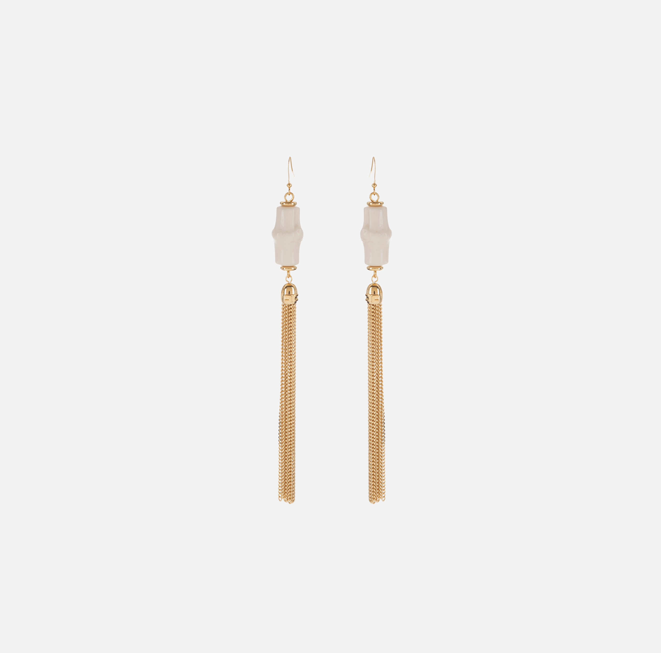 Pendant earring with bamboo element - Elisabetta Franchi