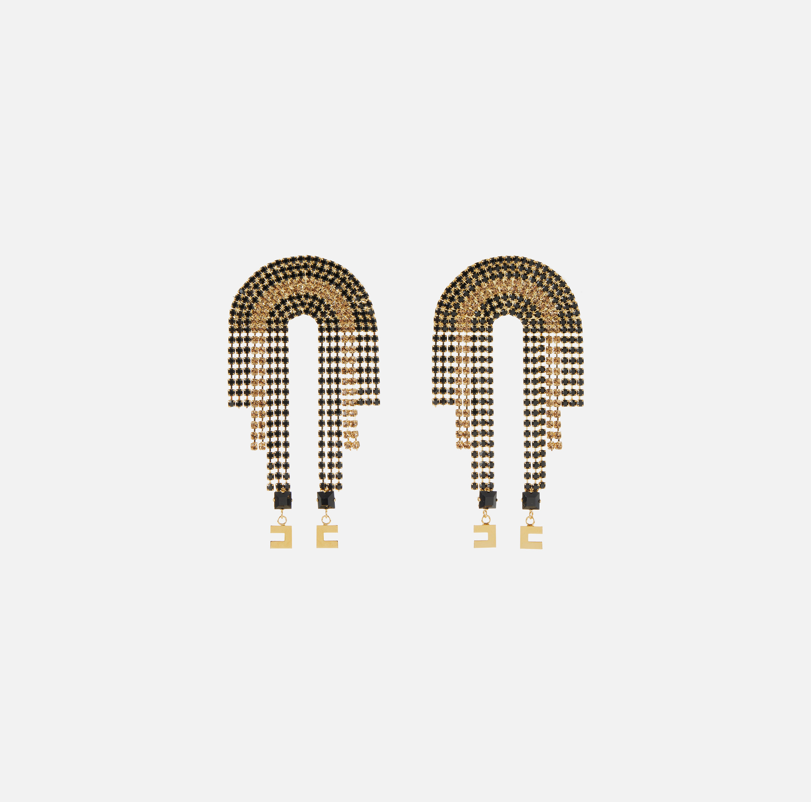 Earrings with rhinestone chain - ACCESSORI - Elisabetta Franchi