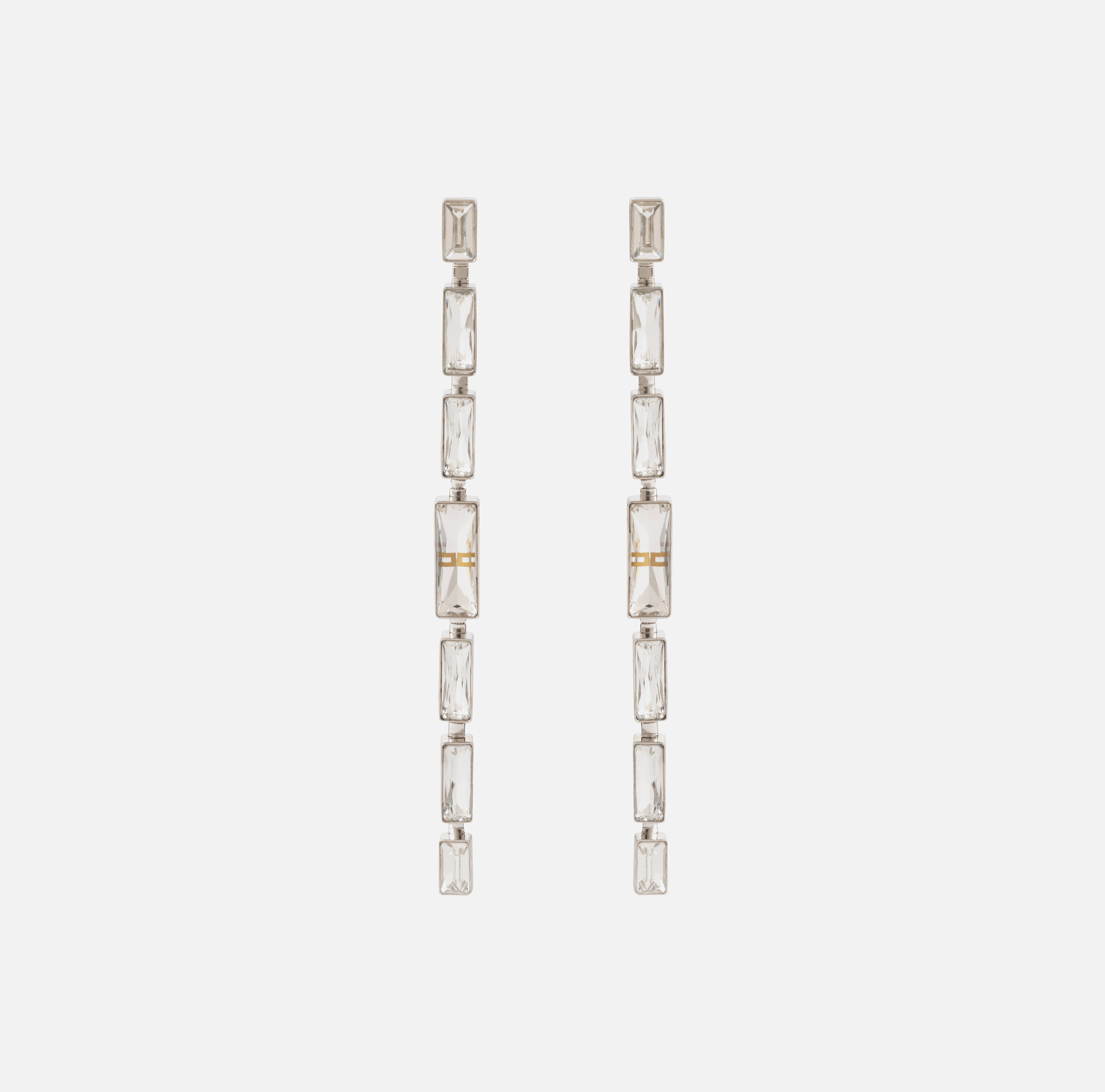 Pendant earrings with rectangular crystals - ACCESSORI - Elisabetta Franchi
