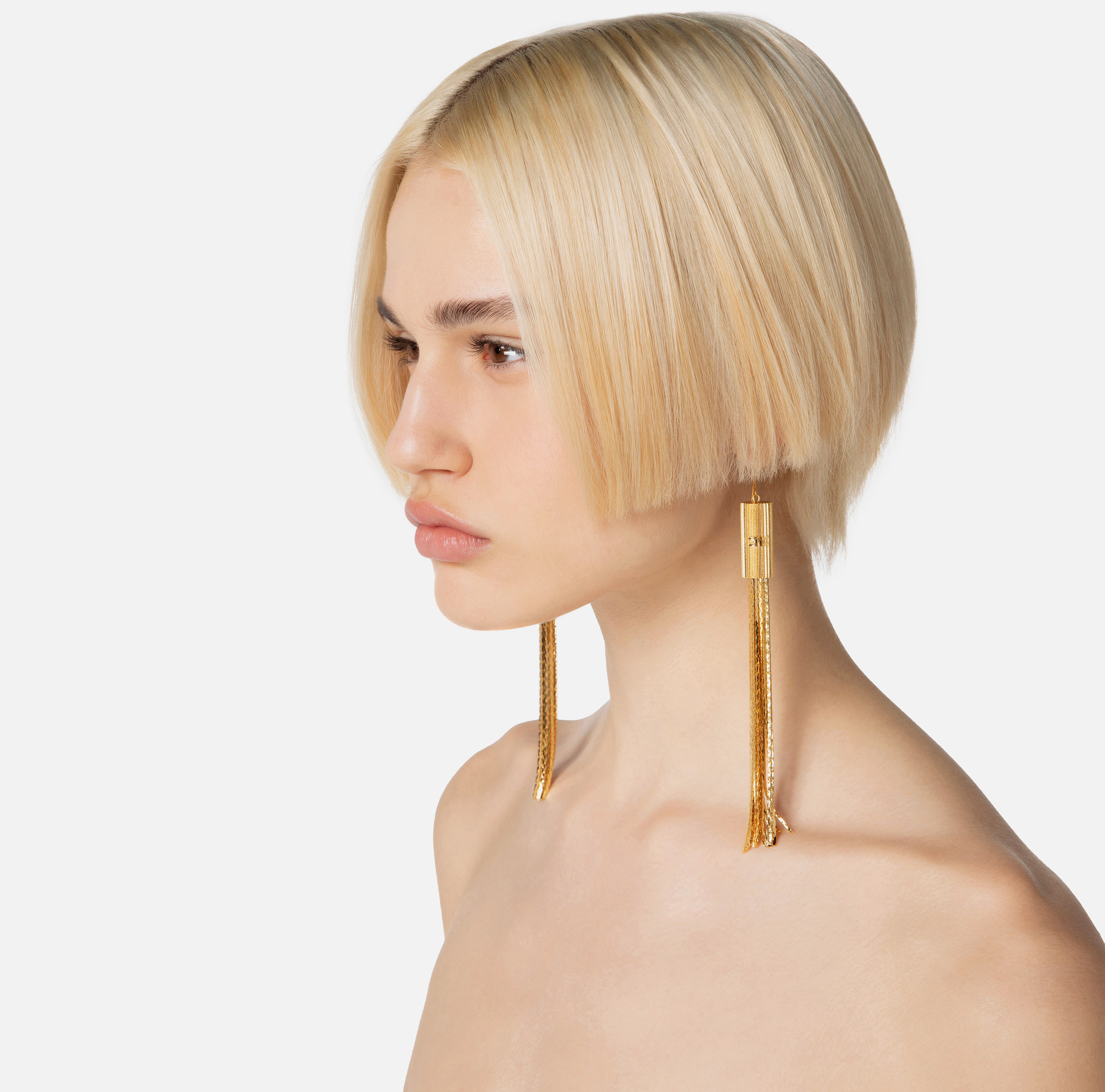 Pendant earrings with logo - Elisabetta Franchi