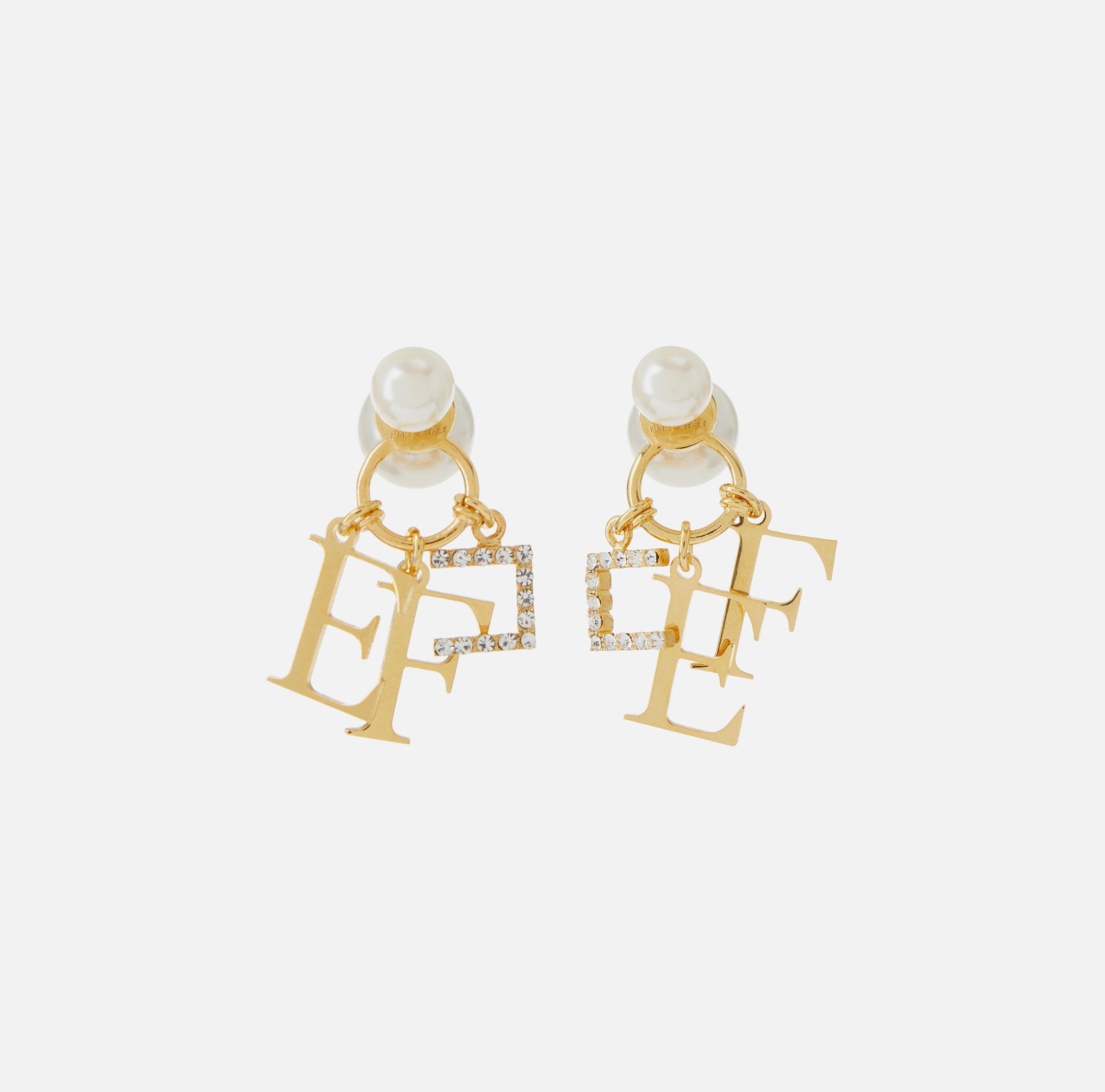 Earrings with pendants and pearls - ACCESSORI - Elisabetta Franchi