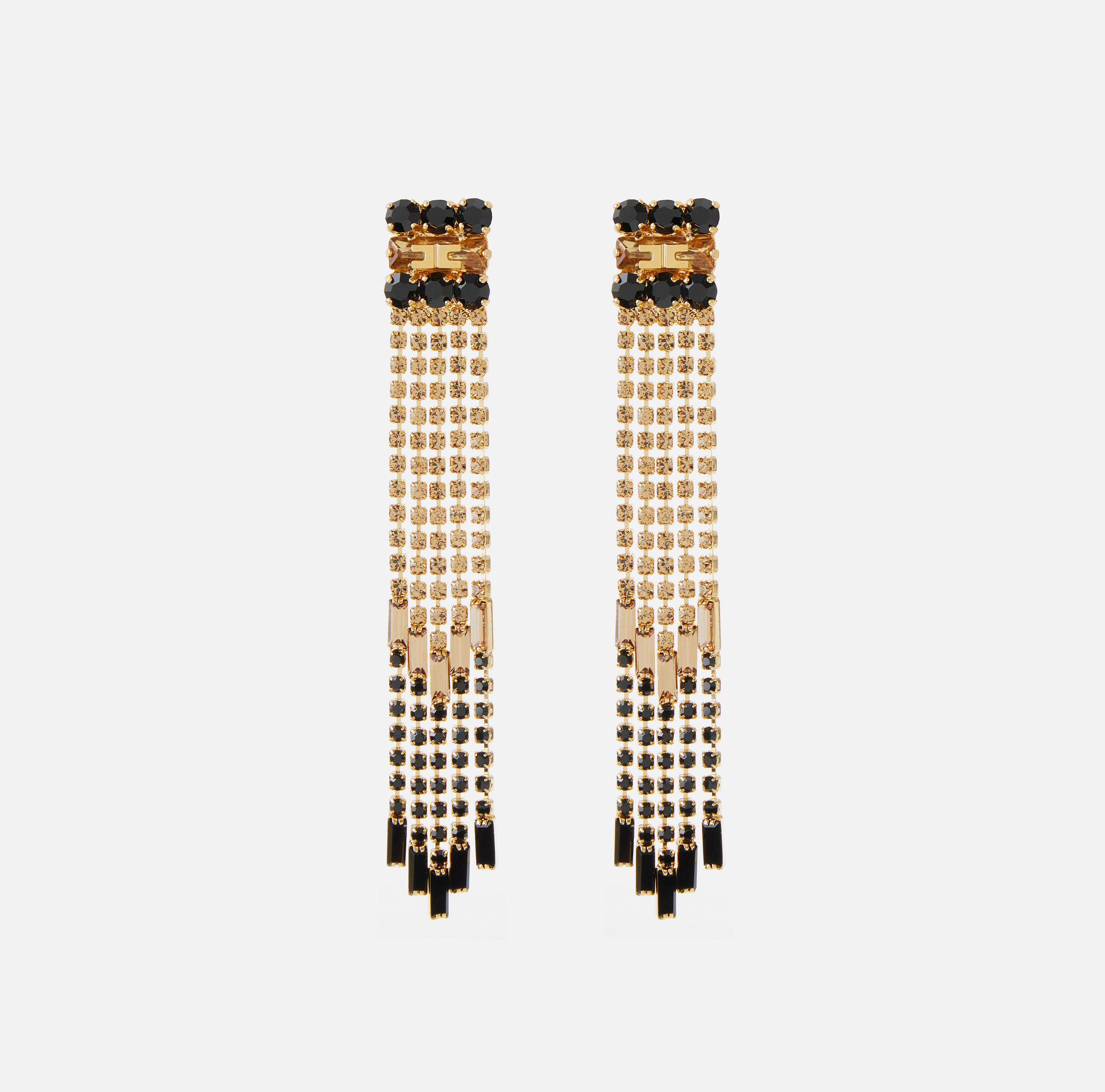 Earrings with rhinestone chain - Elisabetta Franchi