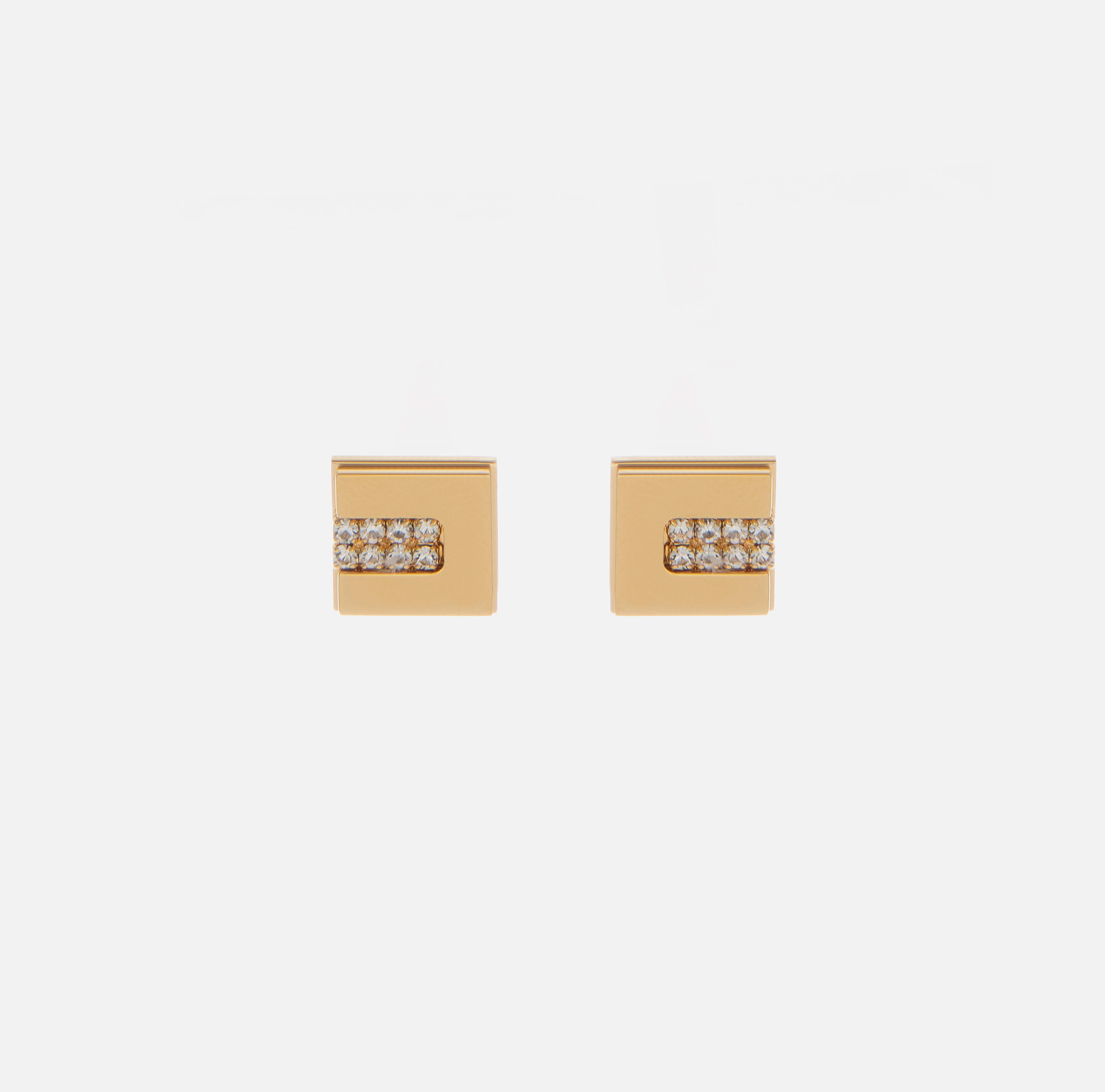 Cubic logo earrings with cube - Elisabetta Franchi