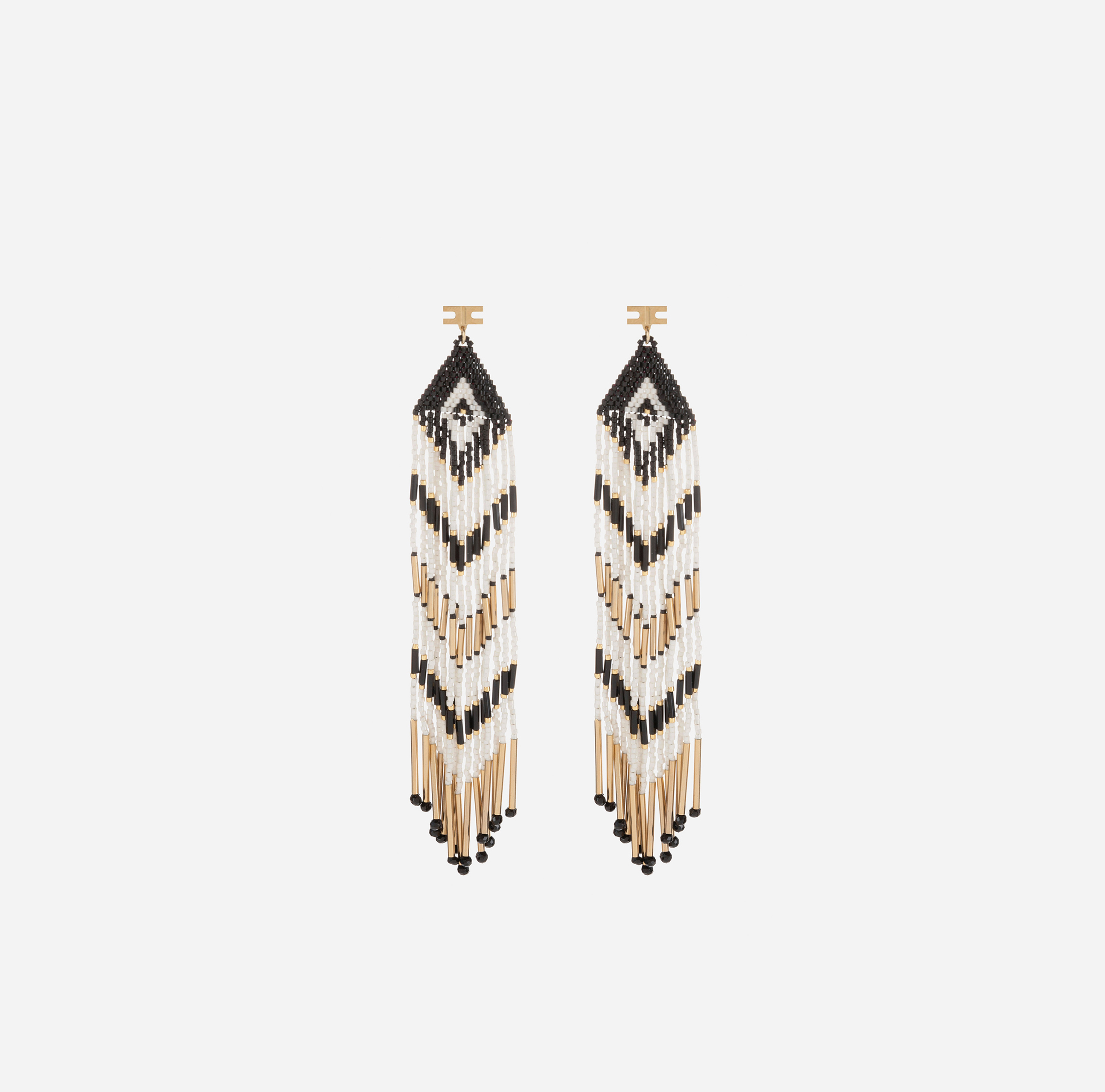 Extra-long beaded pendant earring - ACCESSORI - Elisabetta Franchi