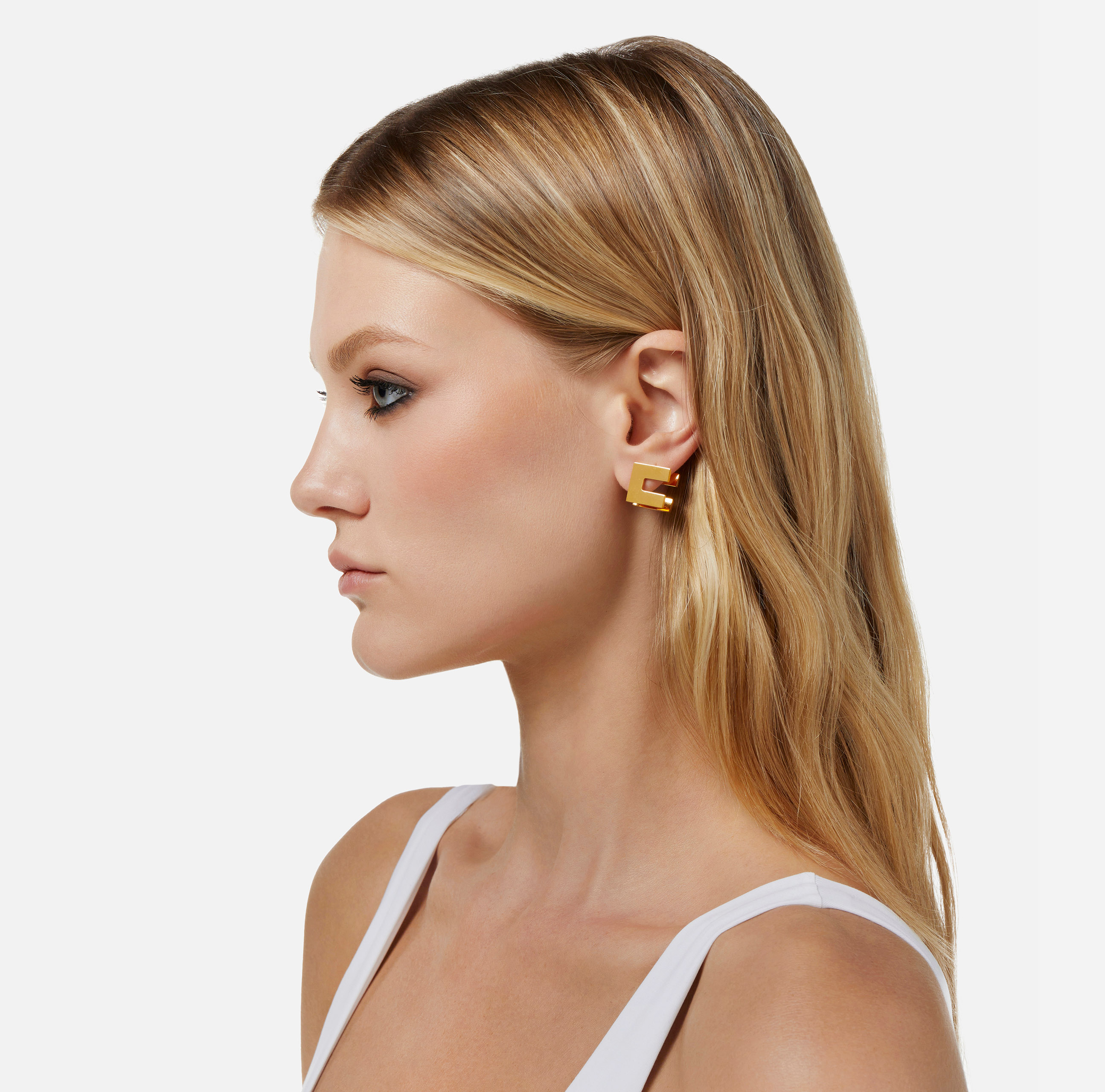 Earrings with double logo - Elisabetta Franchi